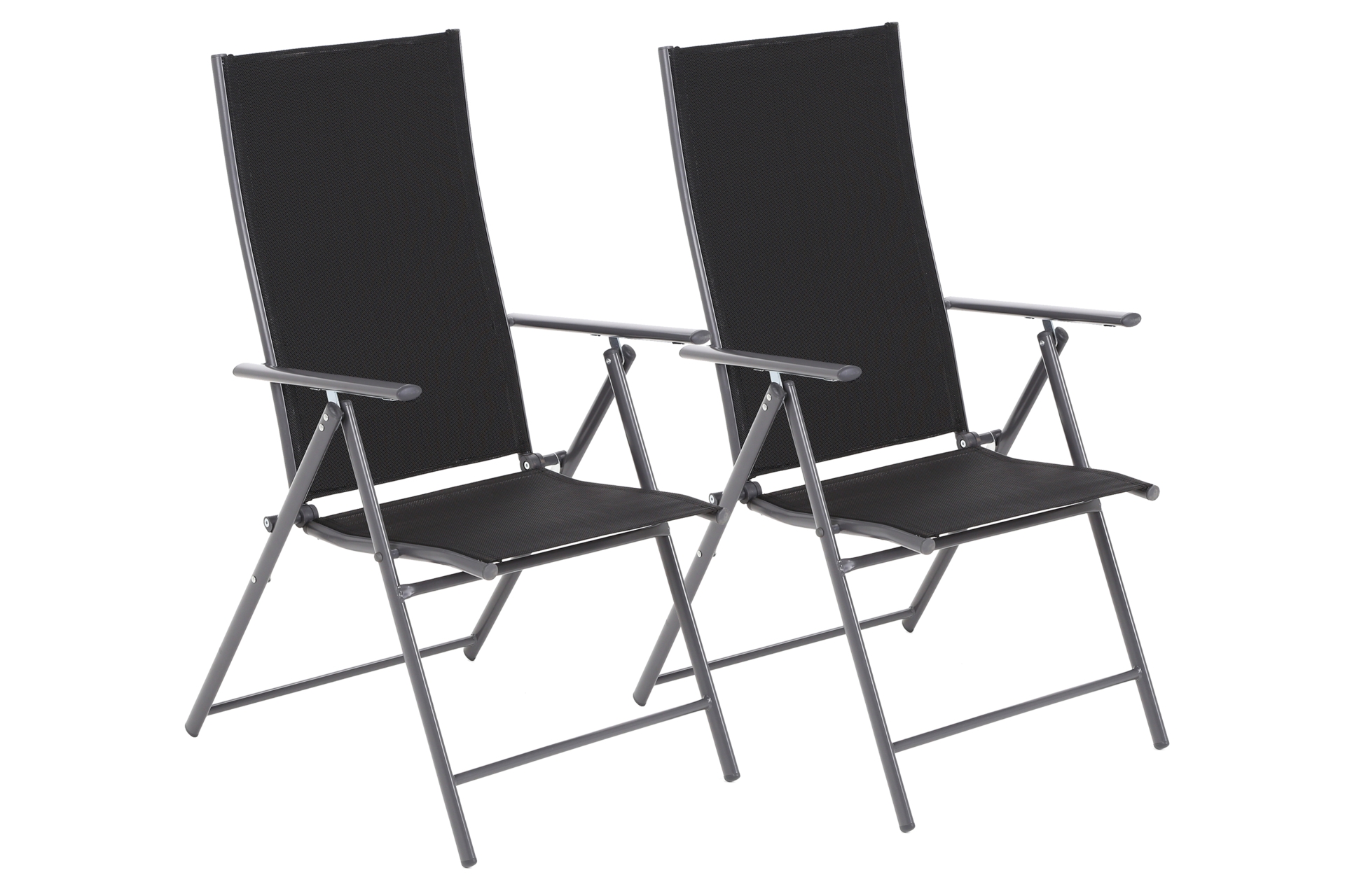 Zestaw krzeseł ogrodowych metalowych Casablanca Grey / Black