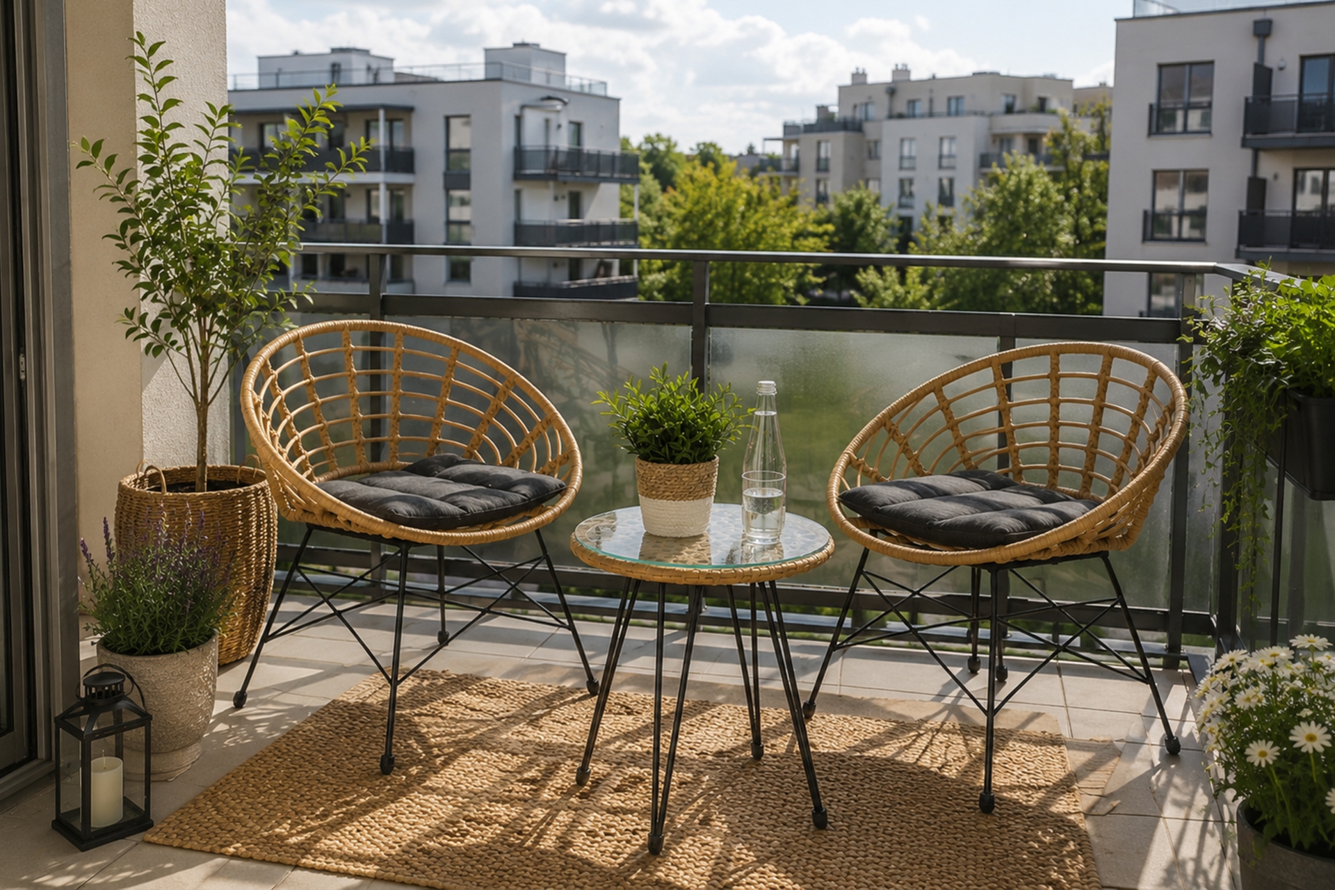 Meble balkonowe technorattanowe Zanzibar Beige / Grey