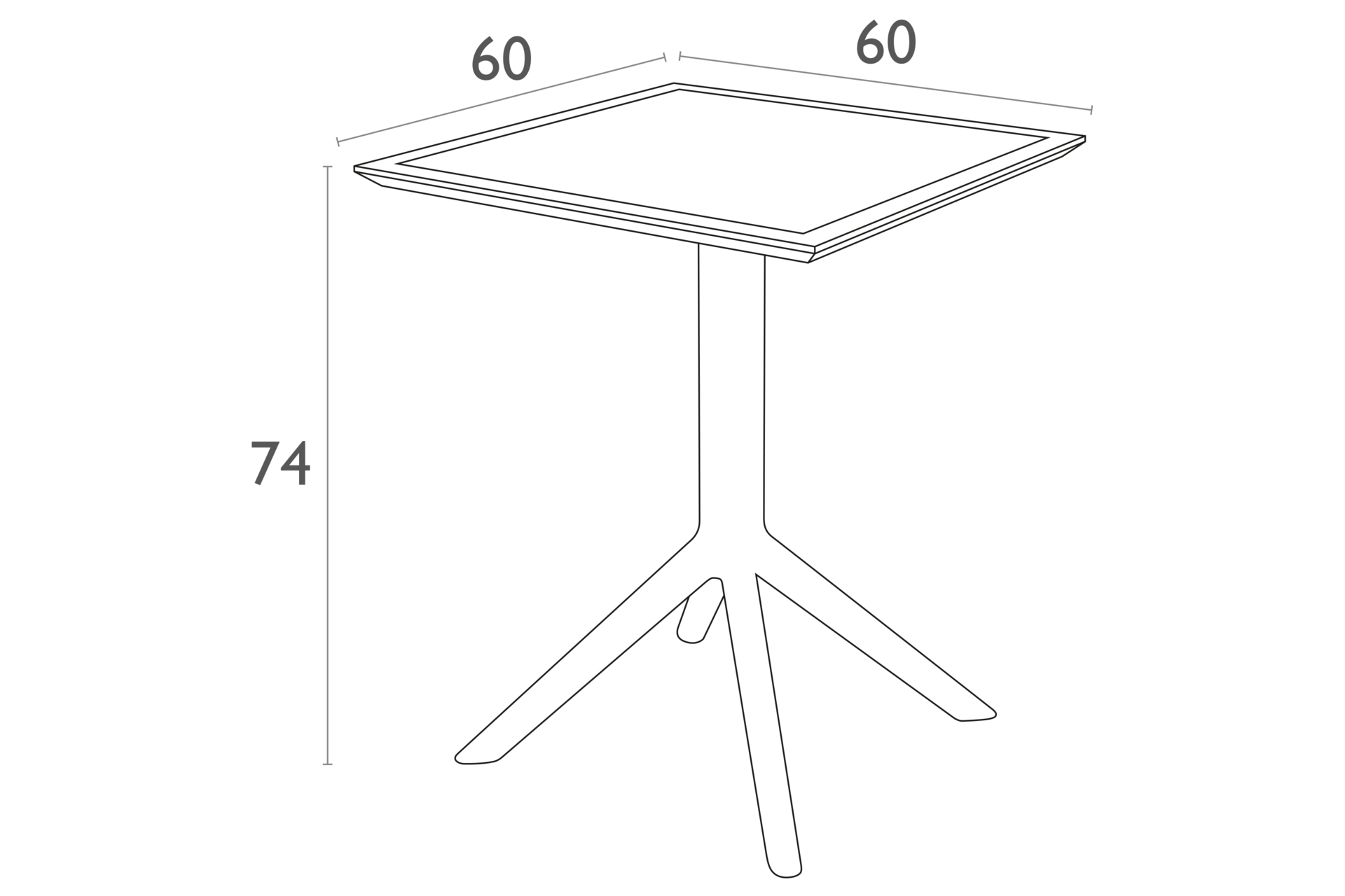 Stół Siesta Sky Folding Dark Grey