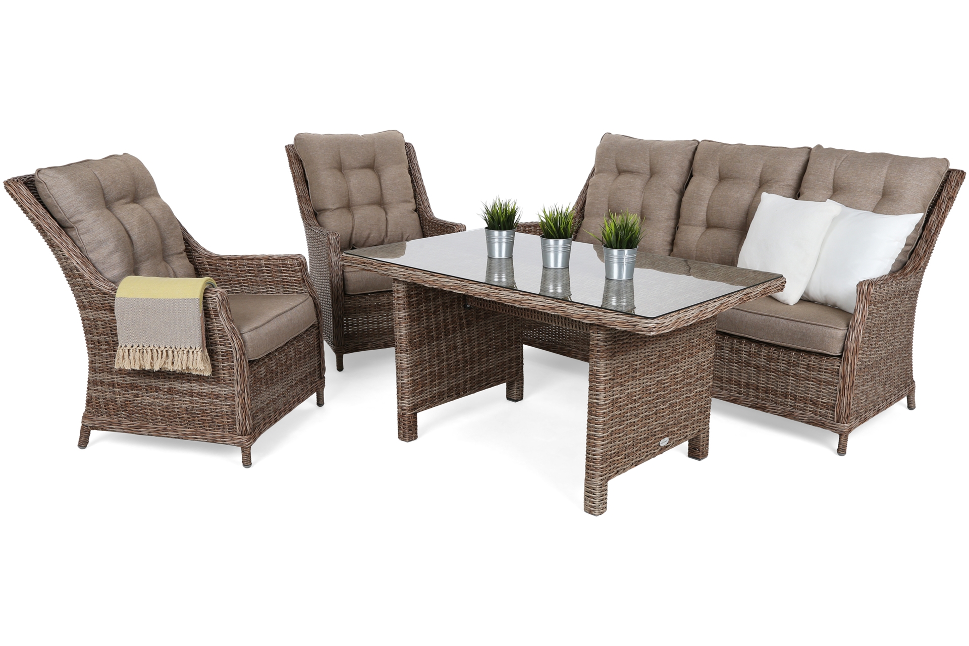 Meble ogrodowe technorattanowe Alicante Ginger / Brown Melange