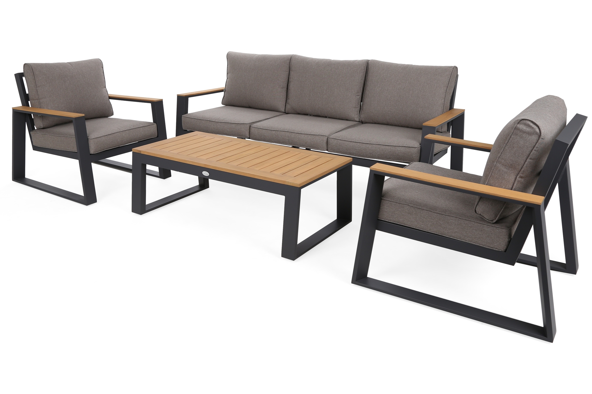 Meble ogrodowe aluminiowe Rimini Dark Grey / Beige Melange