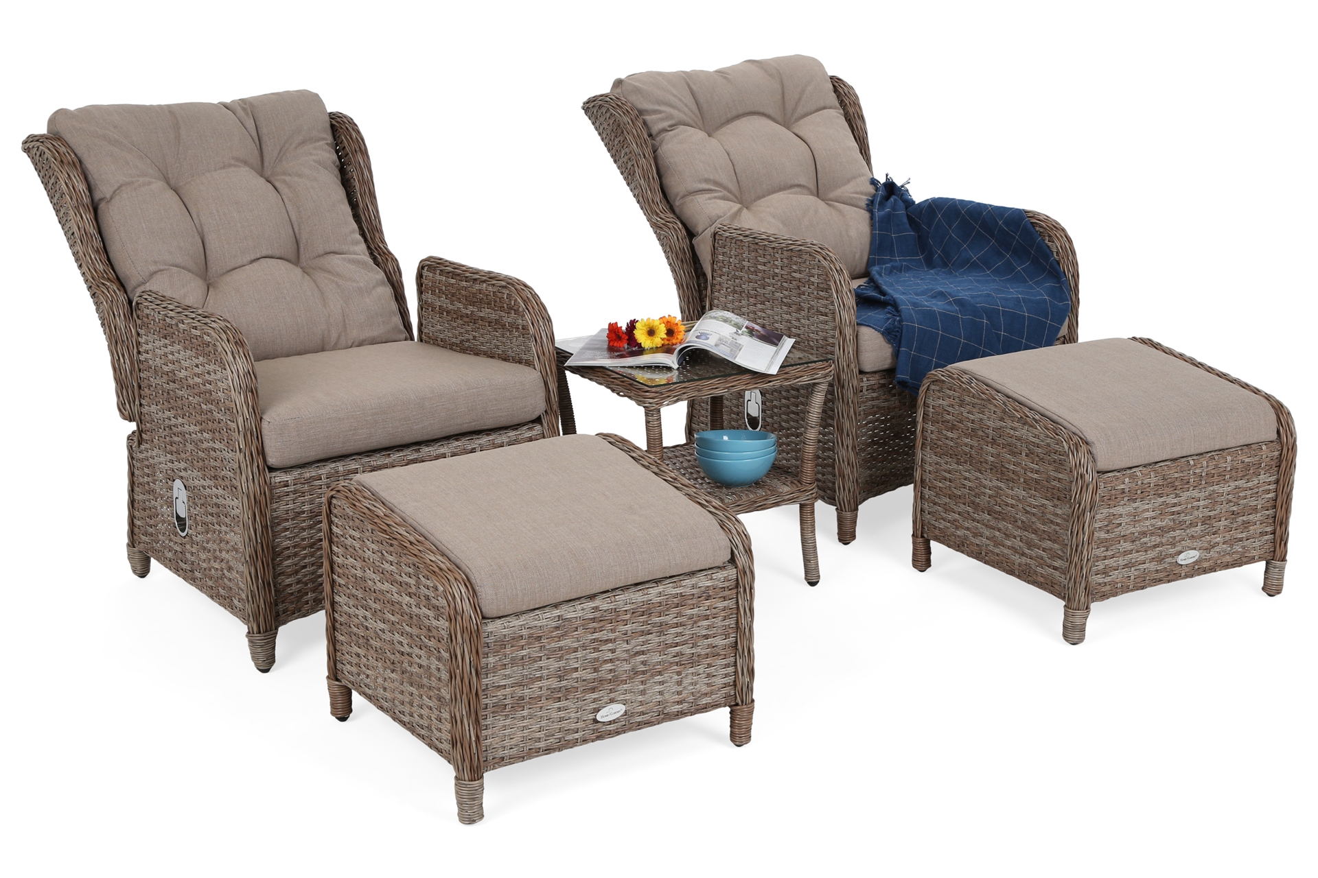 Meble ogrodowe technorattanowe Sofia Ginger / Brown Melange