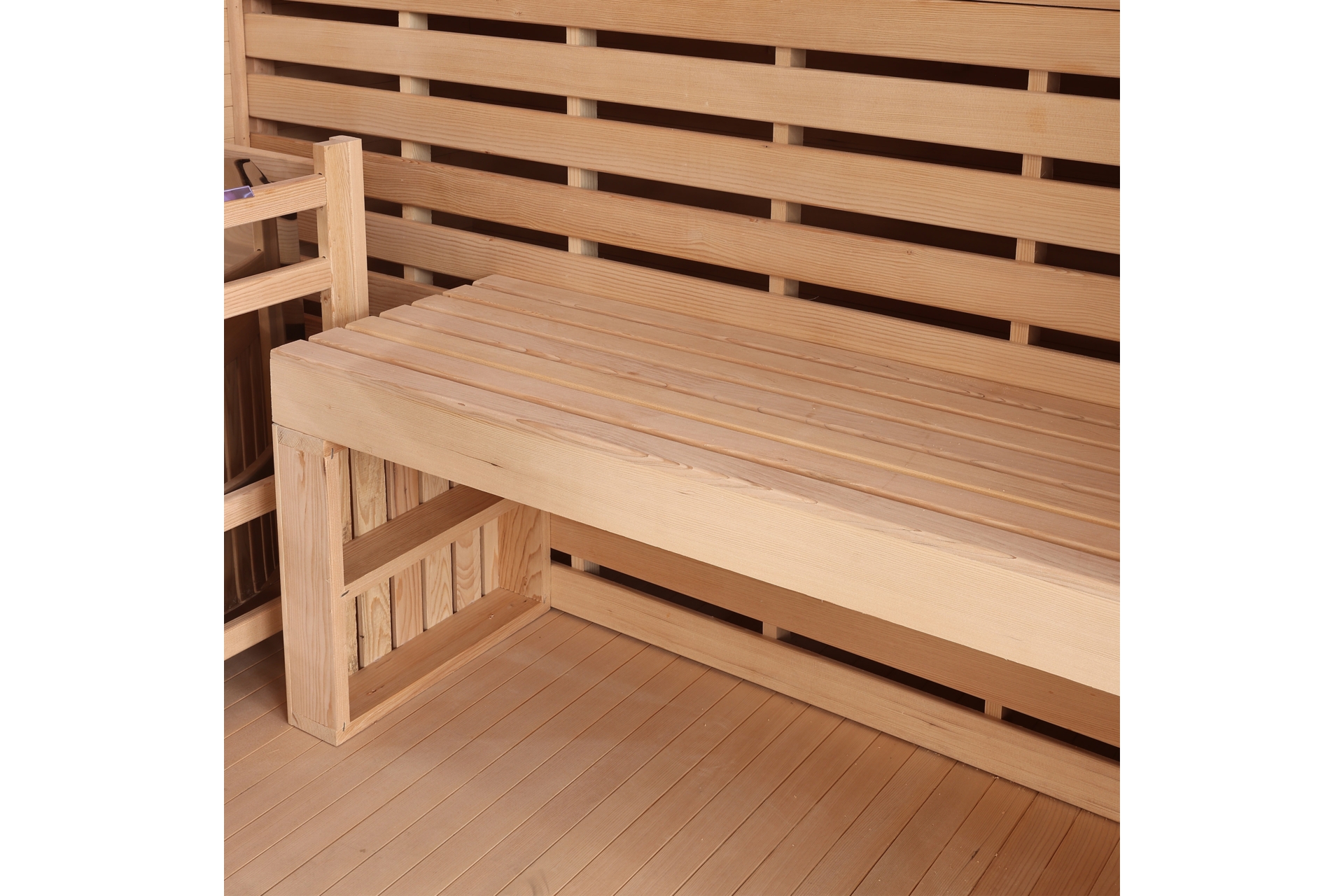 Sauna fińska narożna Nordum Pure One 3-osobowa naturalna