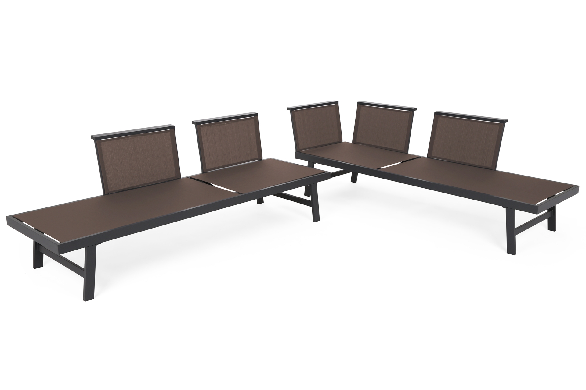 Narożnik ogrodowy aluminiowy Porto Grey / Taupe