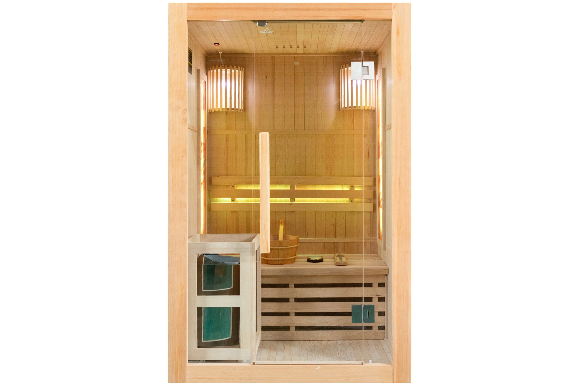 Sauna fińska Nordum Solea 2-osobowa naturalna - z panelami solnymi - drewniana Sauna fińska Nordum Solea 2-osobowa naturalna