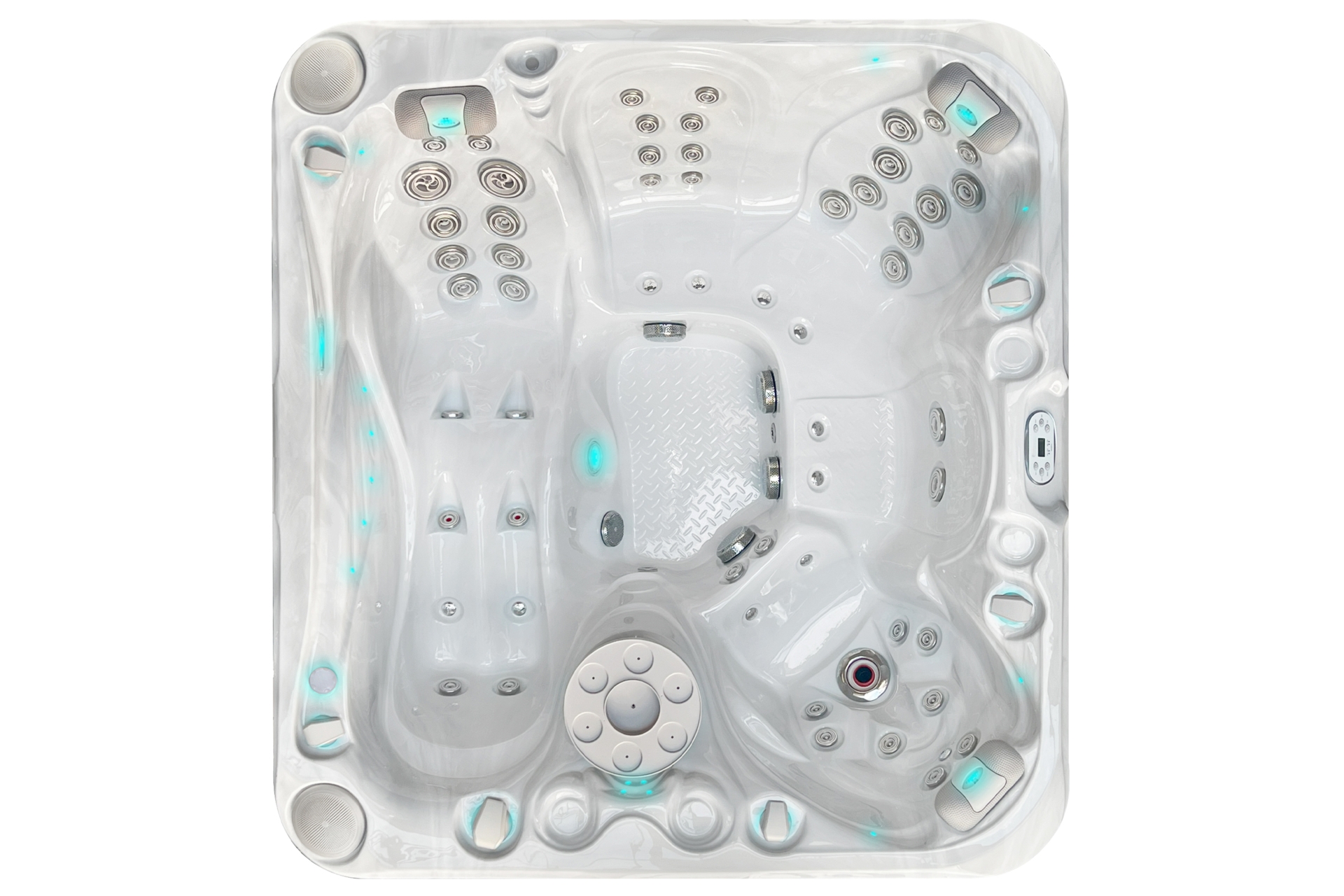 Wanna ogrodowa z hydromasażem Aquess Pleasure 5202 5-osobowa Sterling White / OAK