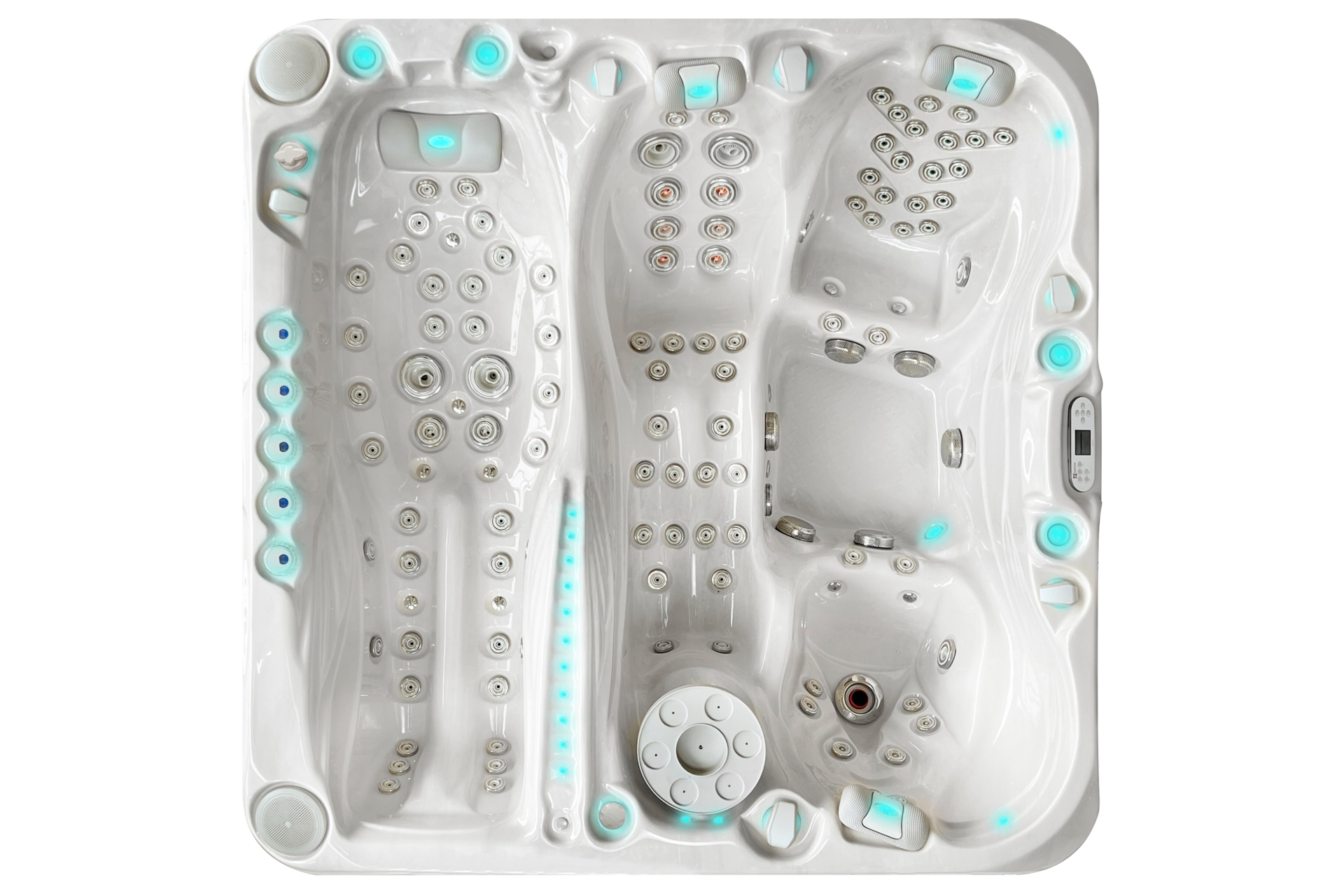 Wanna ogrodowa z hydromasażem Aquess Euphoria 7203 4-osobowa Sterling White / OAK