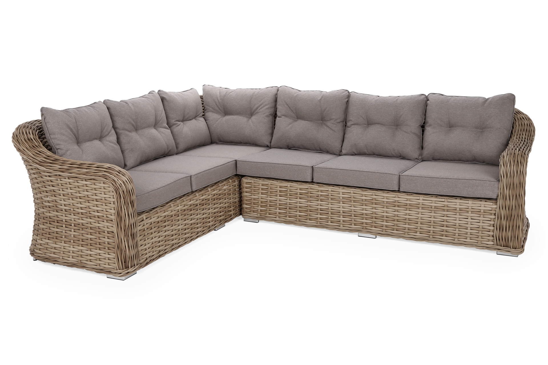 Narożny zestaw mebli ogrodowych Foggia Comfort Beige / Beige Melange