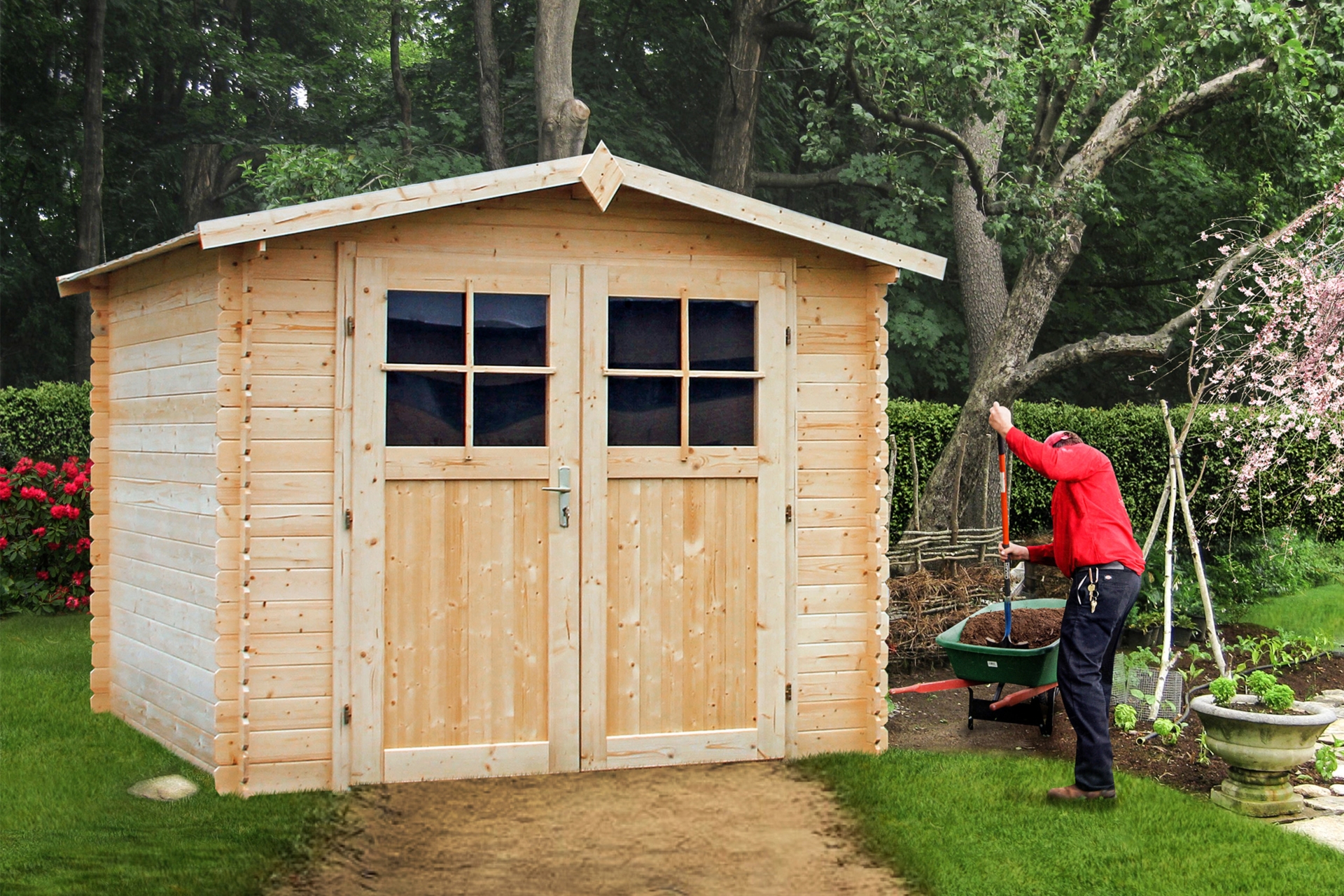 Domek ogrodowy Megiw Złocień 216 x 266 cm