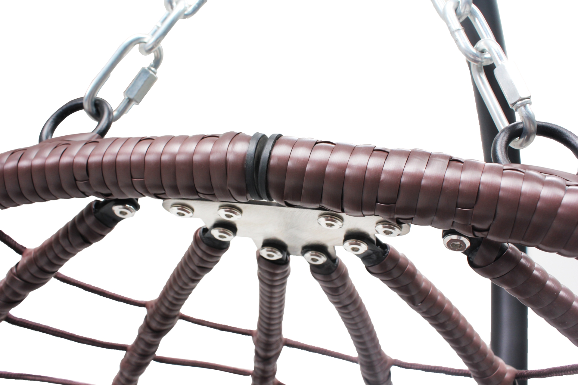 Fotel wiszący kokon Lugo Black / Brown