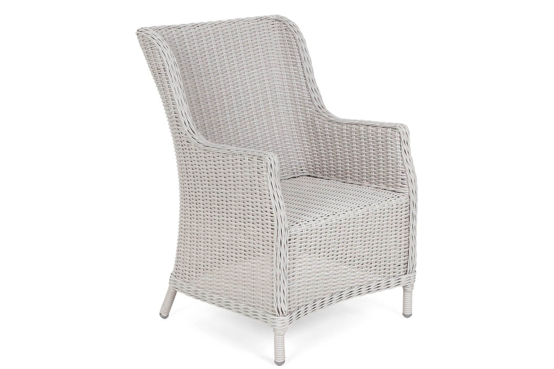 Meble ogrodowe technorattanowe Bristol Round Elegant 150 cm White / Grey - białe - dla 6 osób Meble ogrodowe technorattanowe Bristol Round Elegant 150 cm White / Grey 6+1