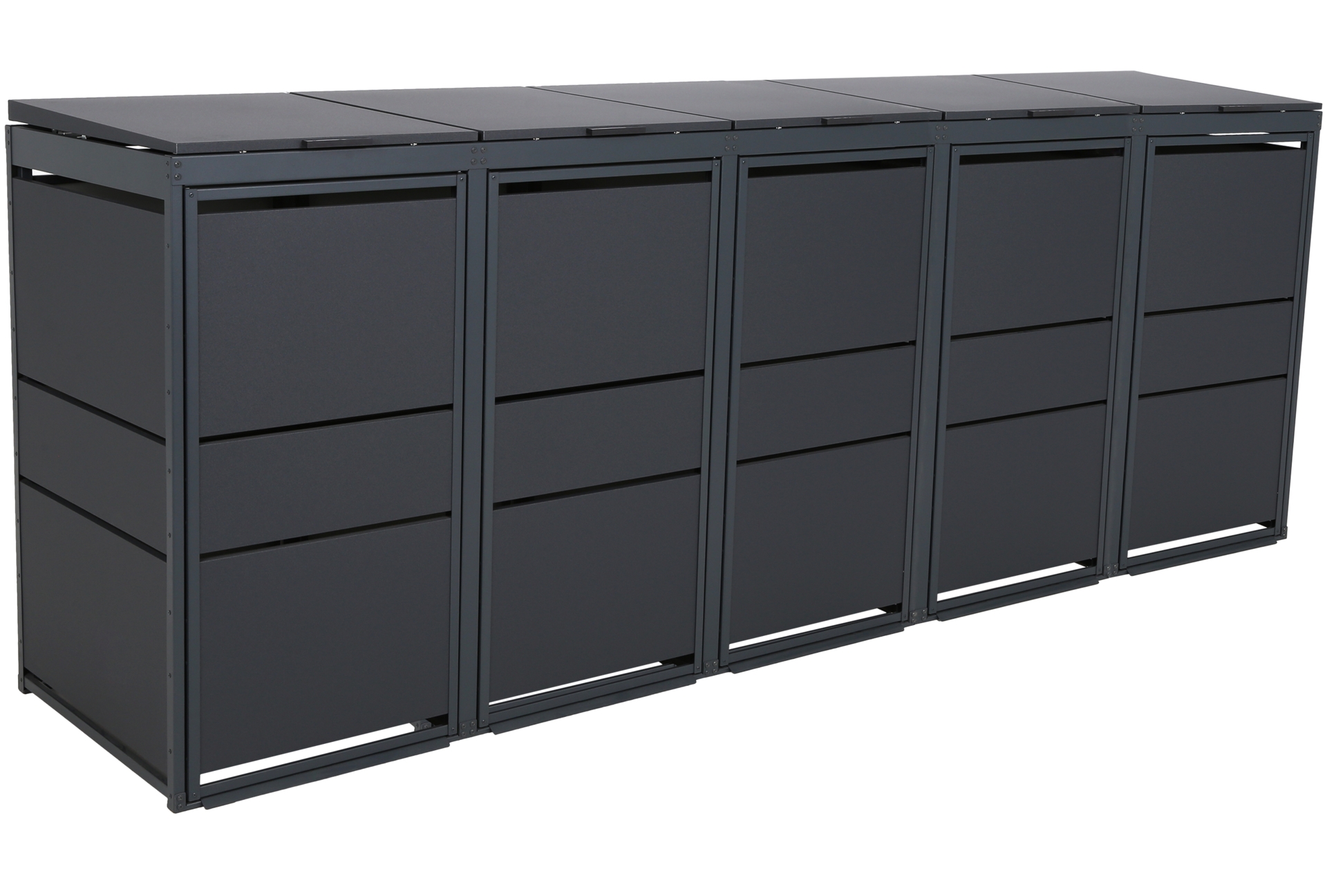 Zabudowa kosza śmietnikowego TOP BOX Premium 5 x 240 l - antracytowy - 1 moduł Zabudowa kosza śmietnikowego TOP BOX Premium 5 x 240 l
