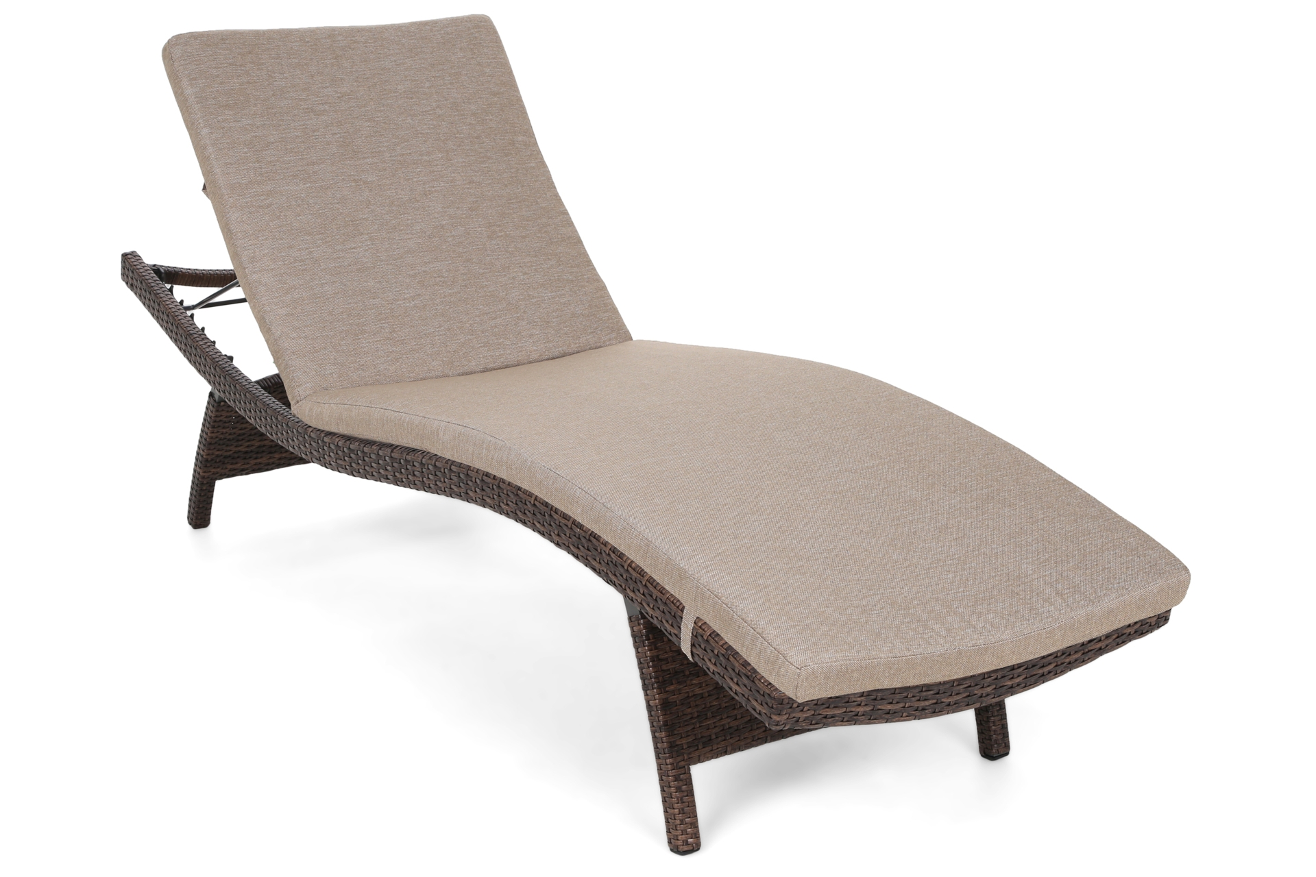 Zestaw leżaków ogrodowych z technorattanu Marbella Brown Mat / Brown Melange ze stolikiem