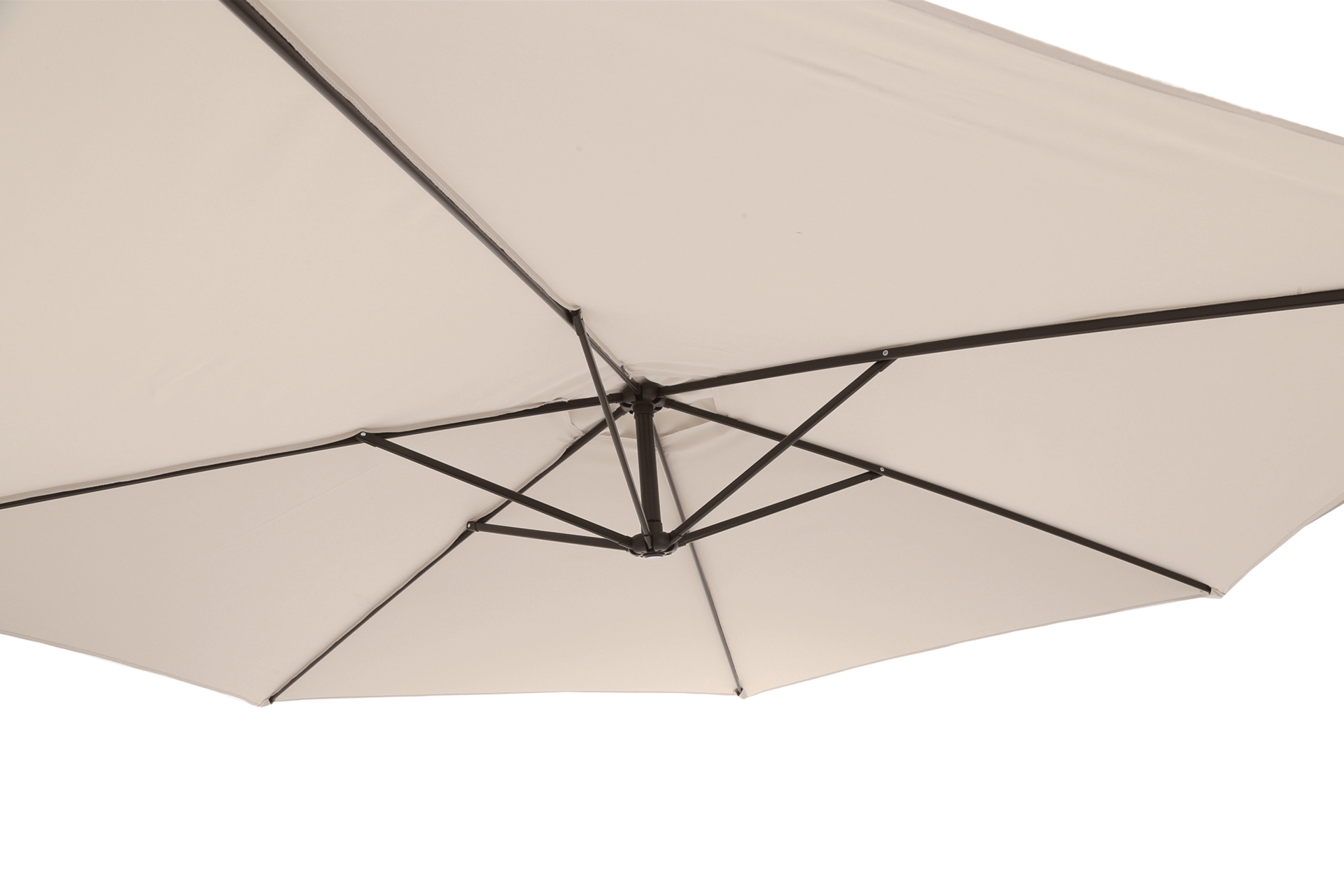 Parasol ogrodowy Malabo 300 cm Grey / Ecru z podstawą