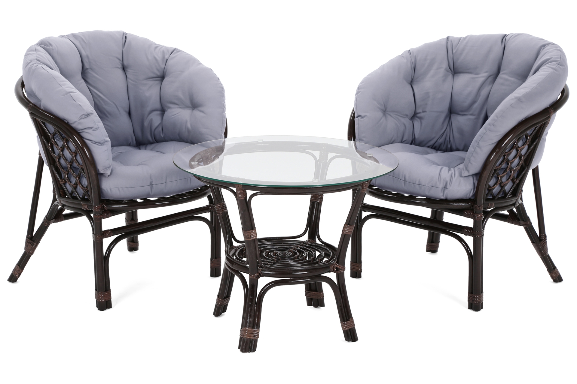 Meble ogrodowe rattanowe Bahama Brown / Grey 2+1