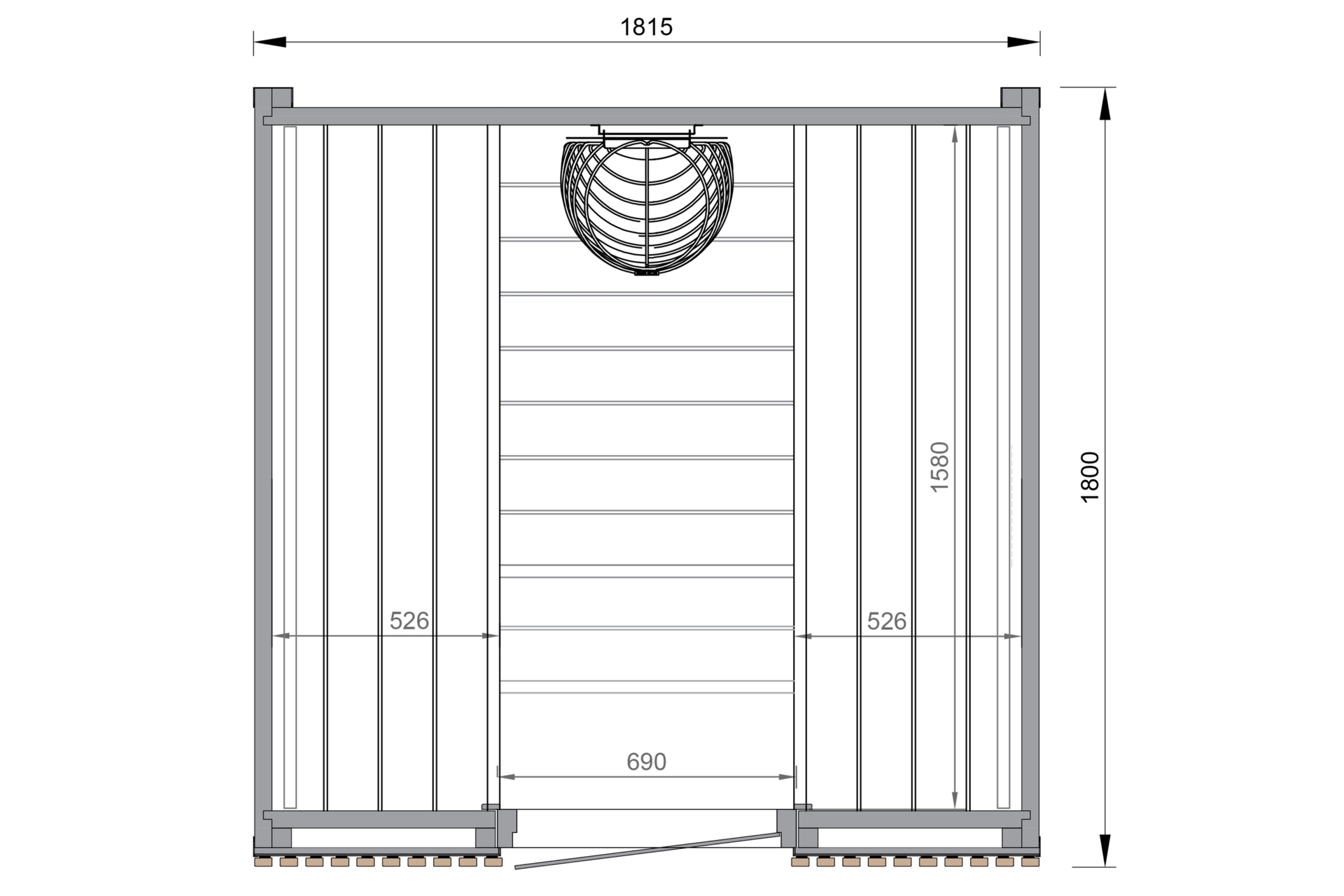 Sauna fińska zewnętrzna Leil® Saunas Viva 180 4-osobowa