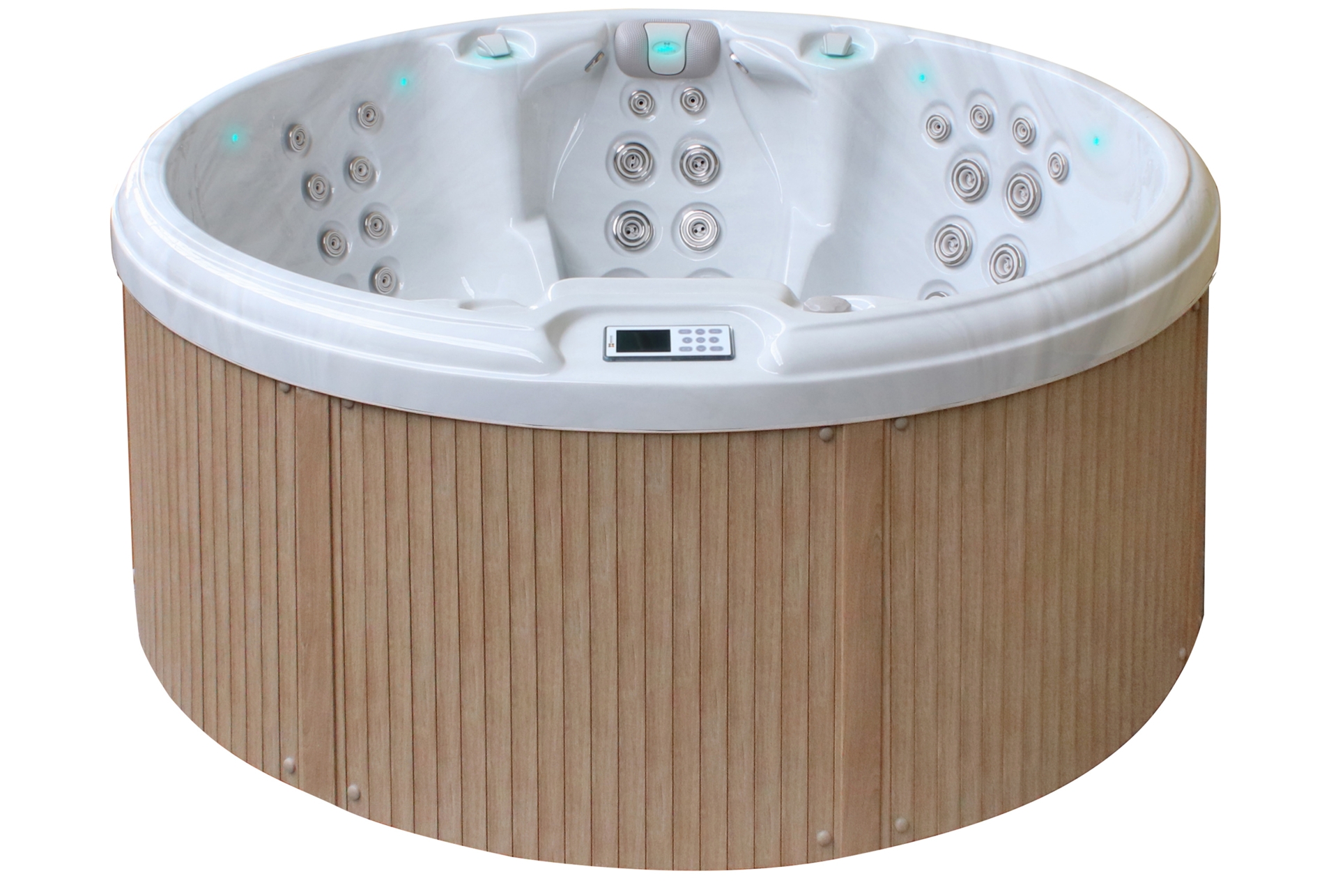 Wanna ogrodowa z hydromasażem Aquess Recharge 3101 7-osobowa Sterling White / OAK