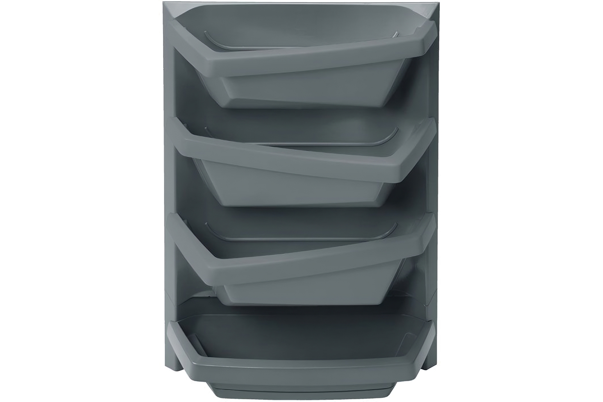 Doniczka na ogród wertykalny - szara - 3 tacki Doniczki wertykalne Juwel Vertical Garden tytanowy