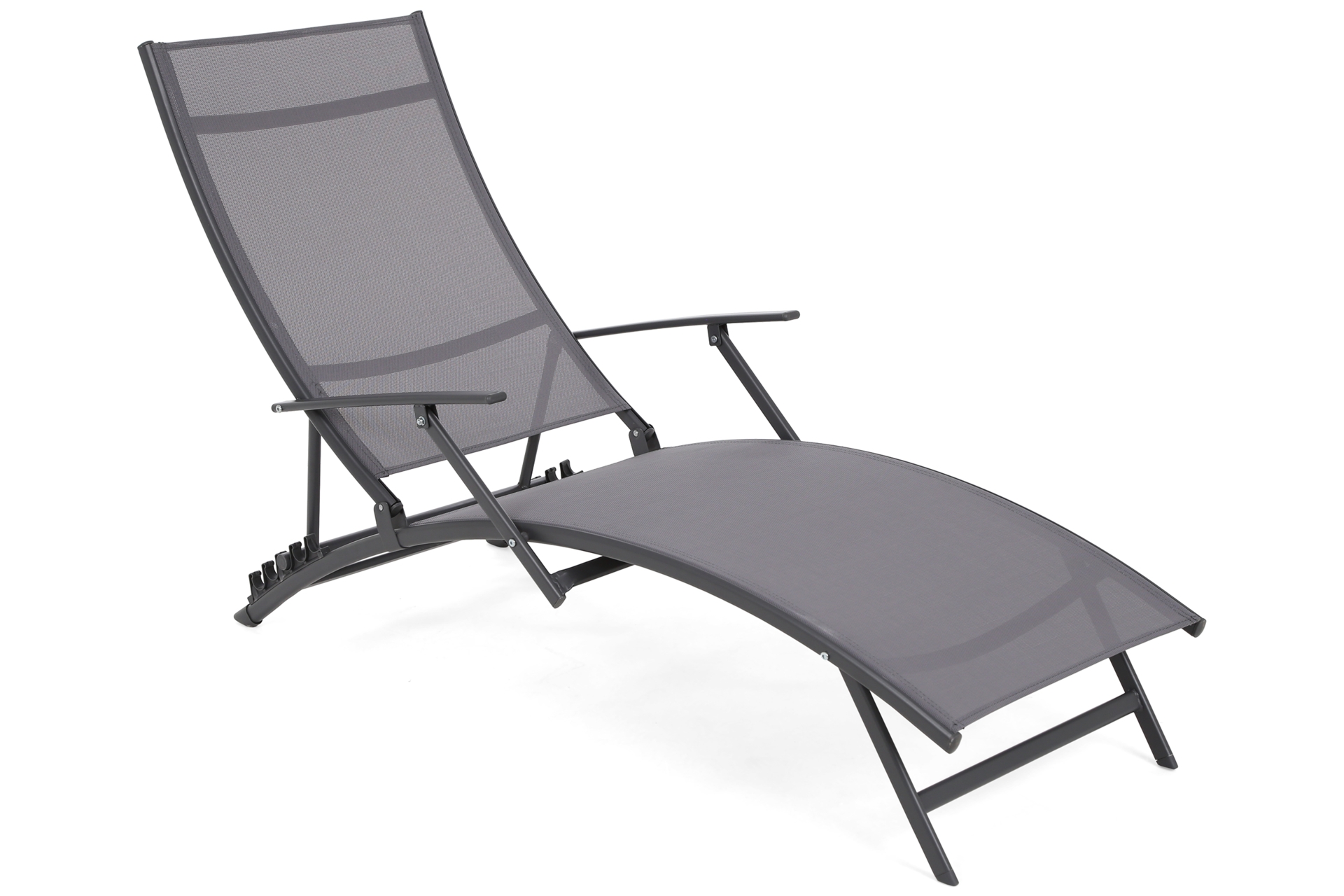 Leżak ogrodowy metalowy Summer Grey / Window Grey