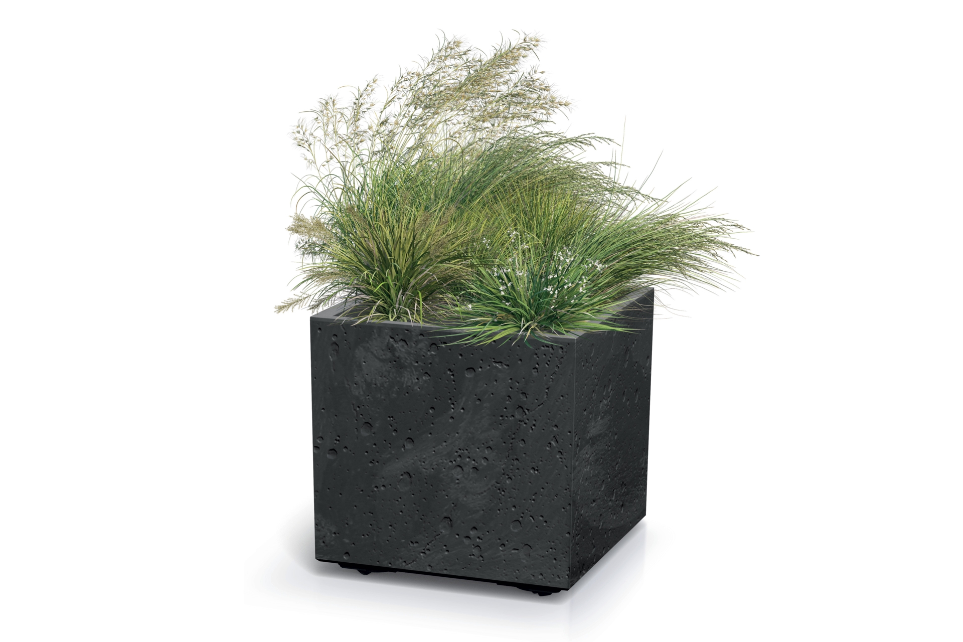 Donica ogrodowa Sierra Square Beton Effect Black Concrete 31 l