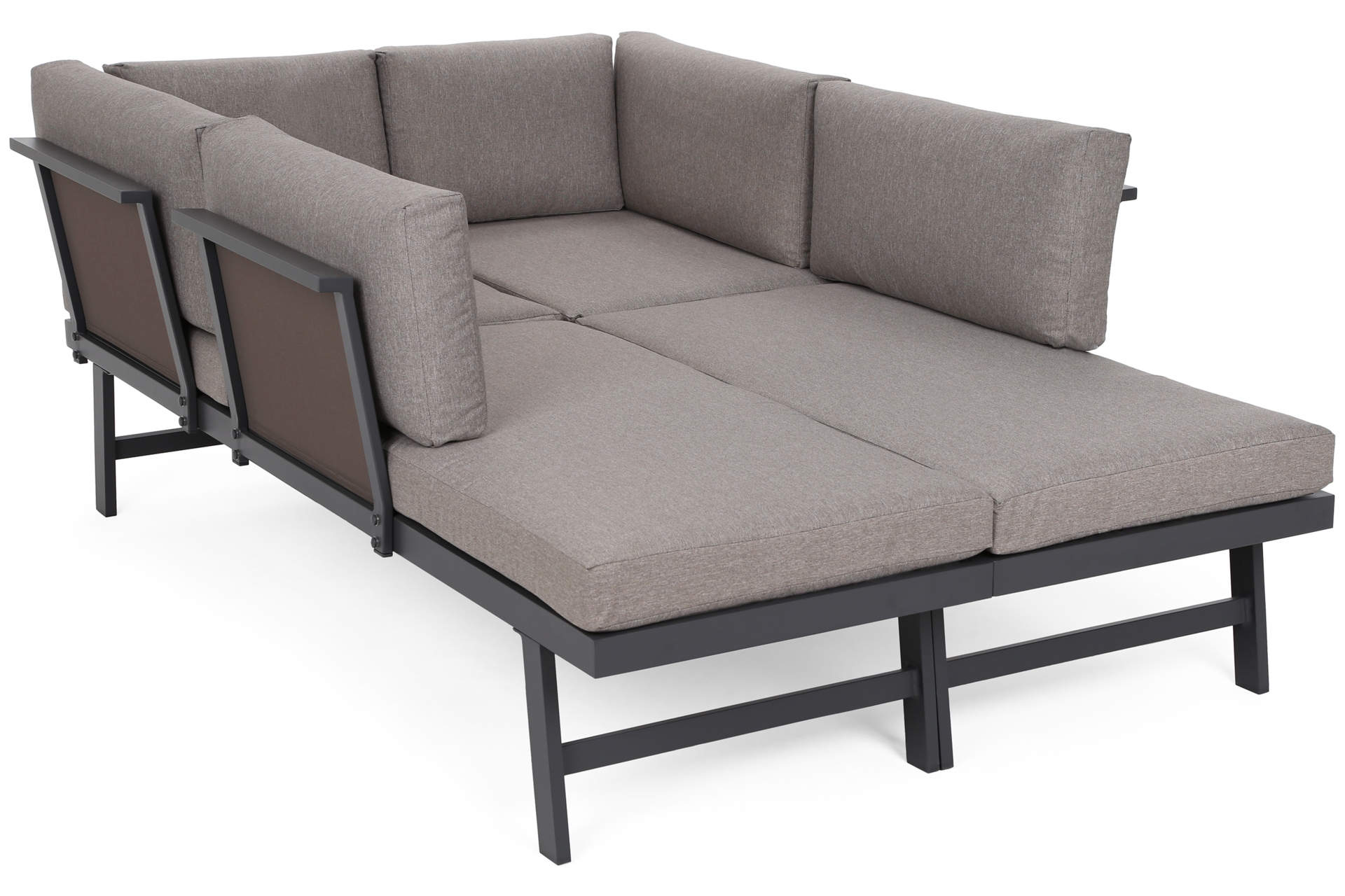 Narożnik ogrodowy aluminiowy Porto Grey / Taupe