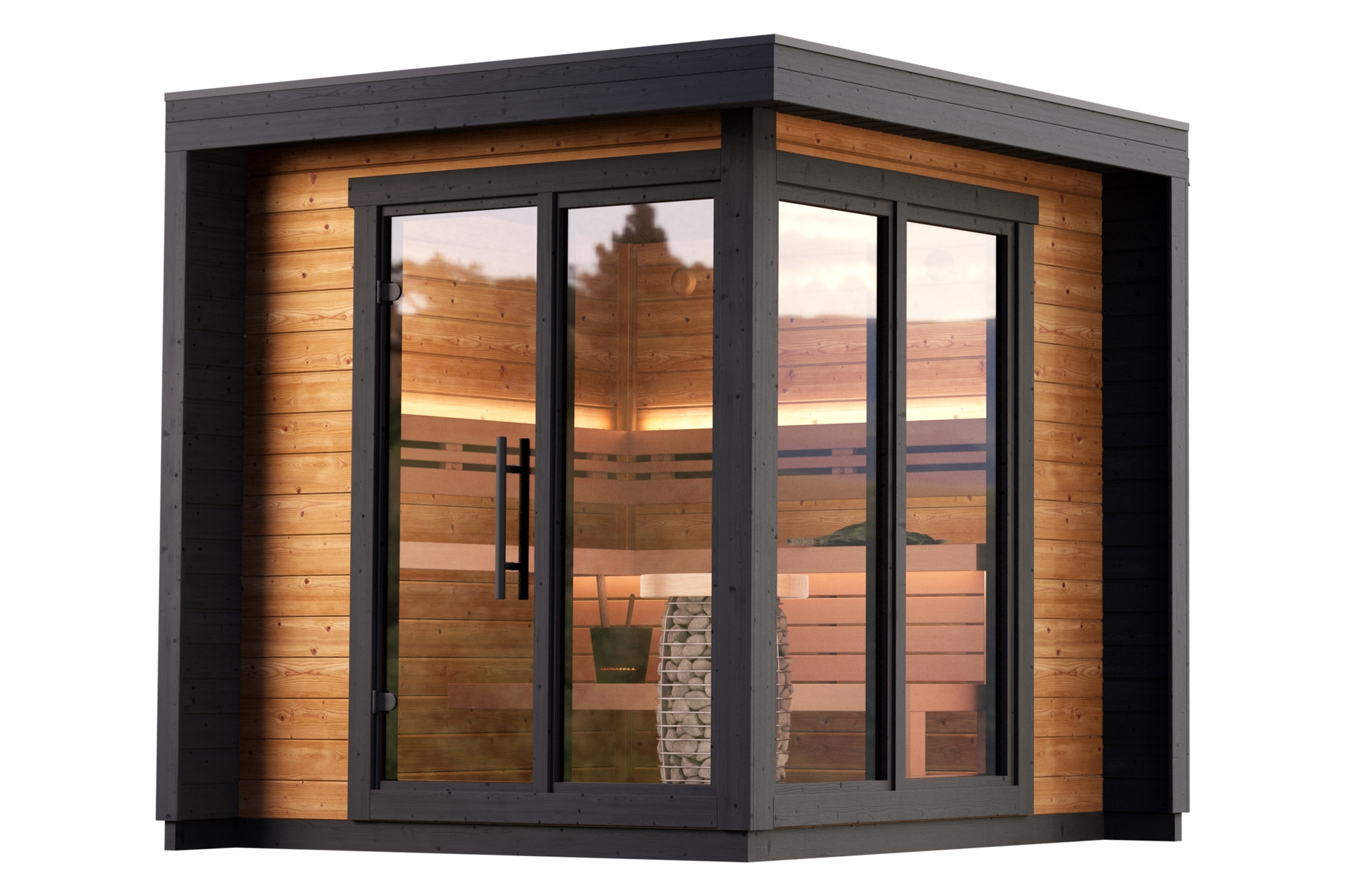 Sauna fińska zewnętrzna Leil® Saunas Patio S 4-osobowa