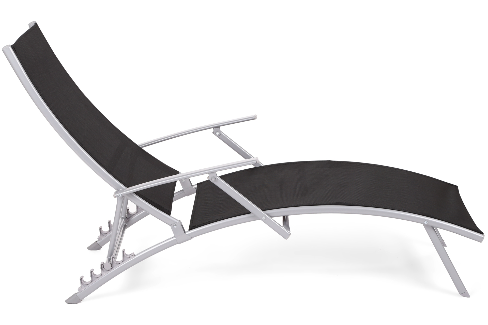 Leżak ogrodowy metalowy Summer Silver / Black