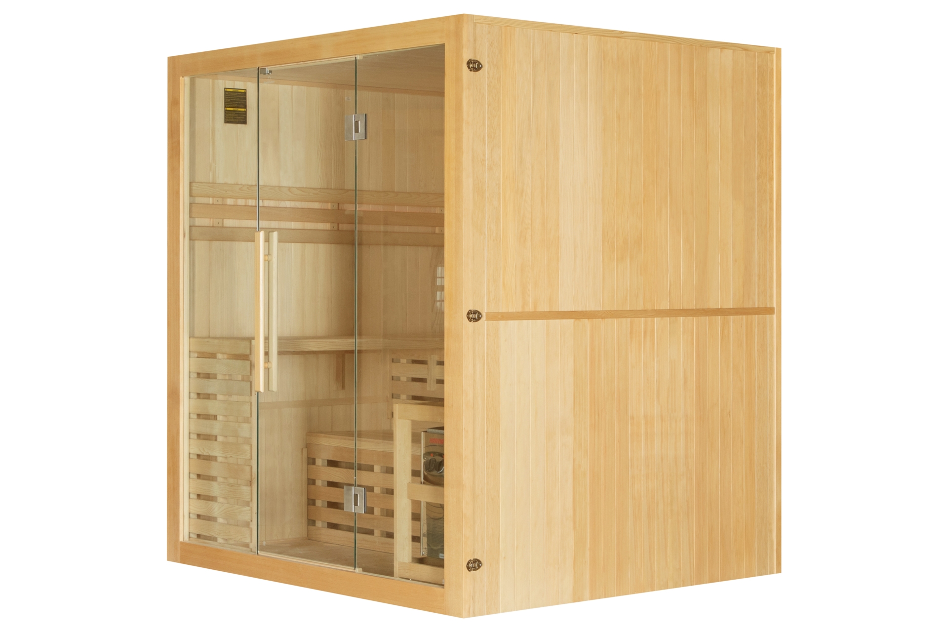 Sauna fińska Nordum Solea 4-osobowa naturalna - z panelami solnymi - z jodły kanadyjskiej Sauna fińska Nordum Solea 4-osobowa naturalna