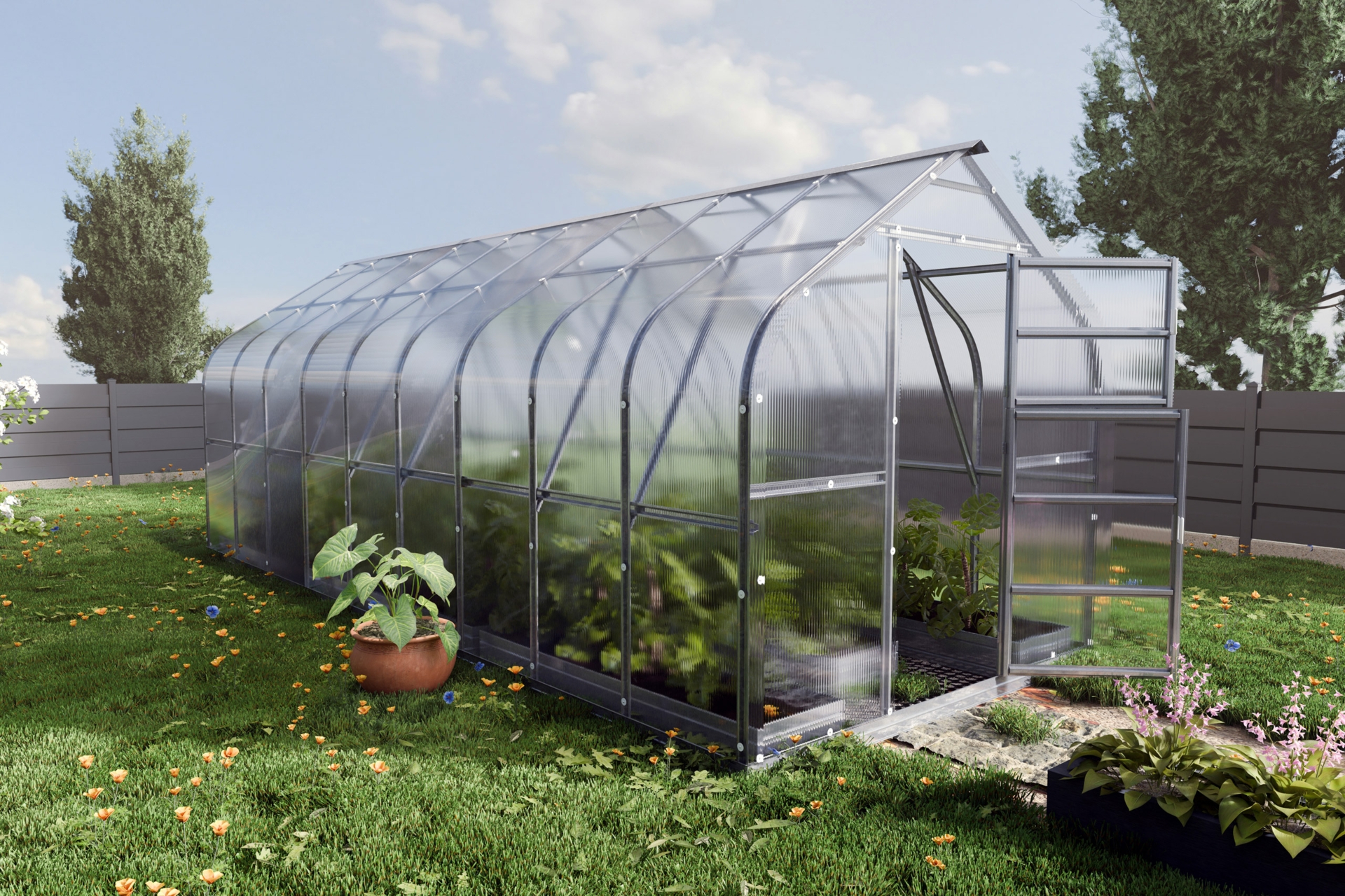 Szklarnia ogrodowa z poliwęglanu Terplant Pro 2,5x6 m