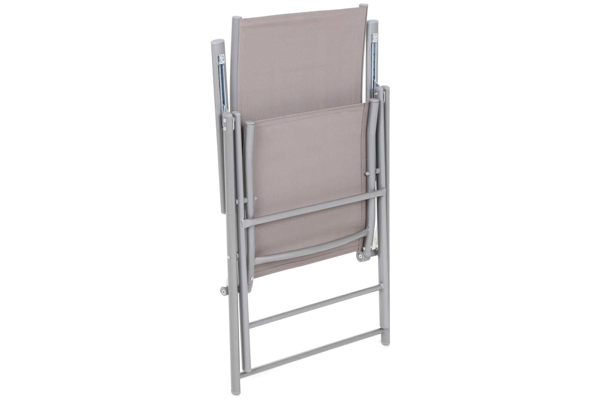 Stalowe krzesło ogrodowe - lekkie - kolor taupe Krzesło ogrodowe metalowe Casablanca Silver / Taupe