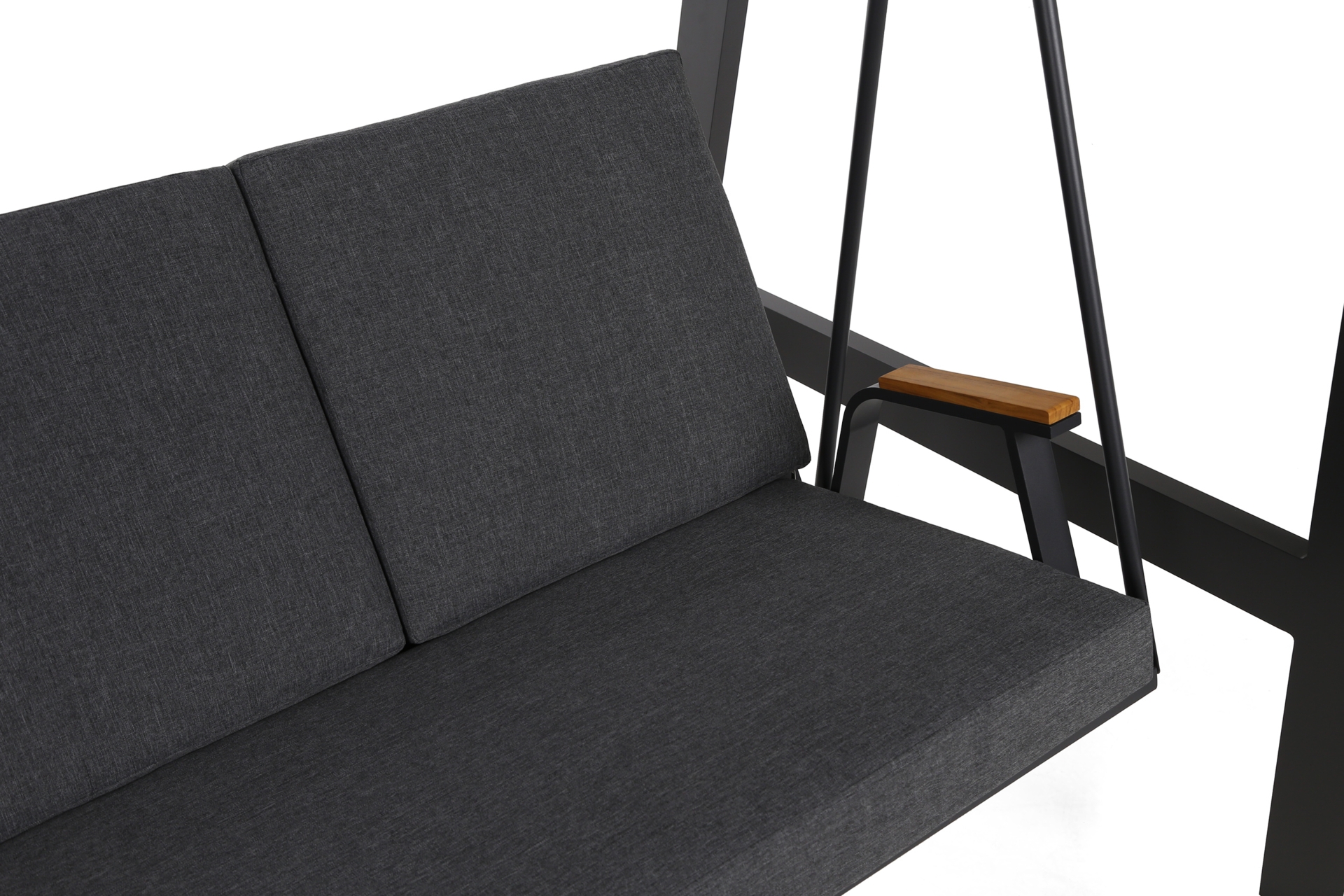 Huśtawka ogrodowa Mungia Dark Grey / Grey Melange z pokrowcem