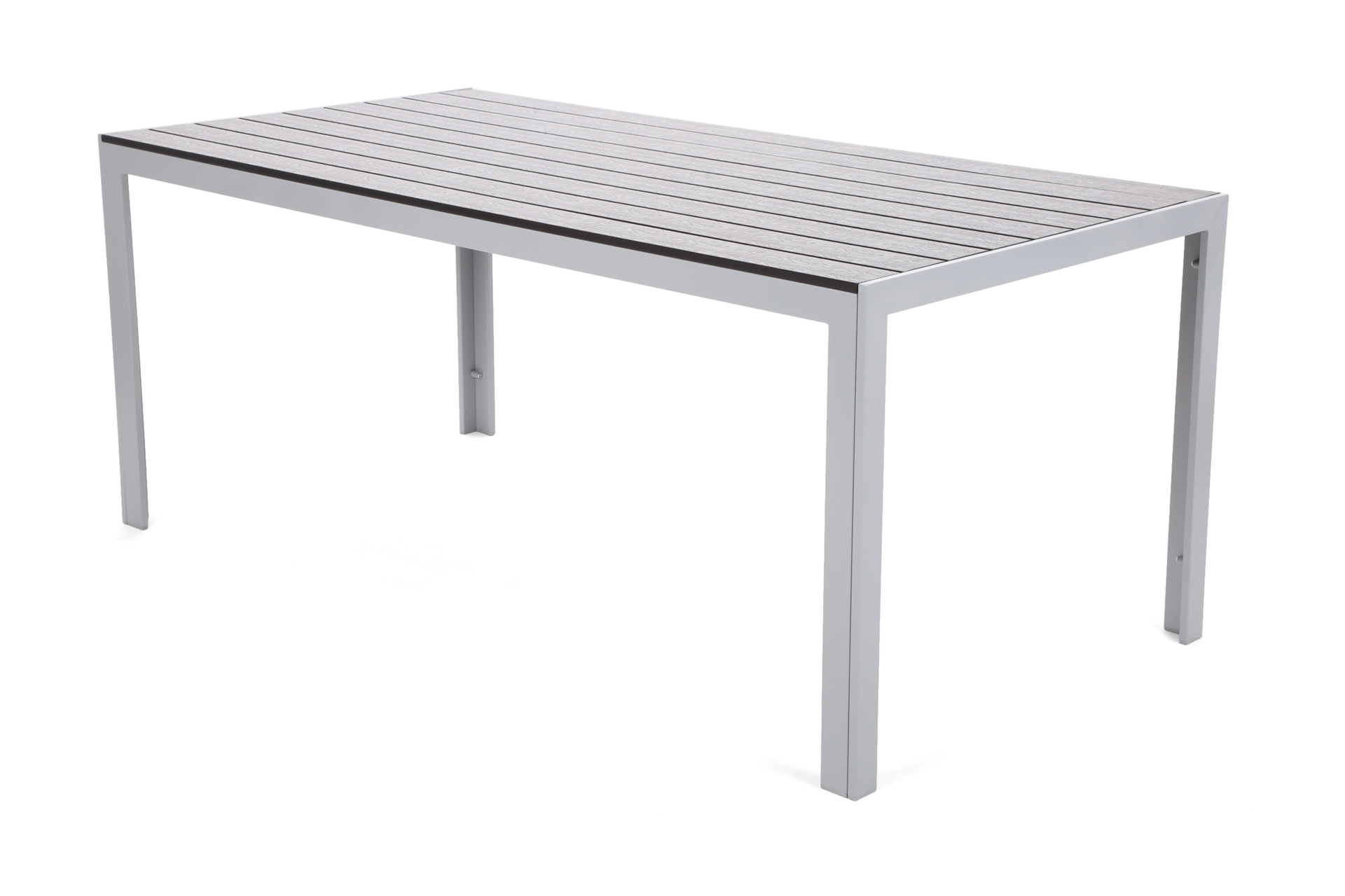 Meble ogrodowe aluminiowe Ibiza 185 cm Silver / Black 8+1 - składane - dla 8 osób Meble ogrodowe aluminiowe Ibiza 185 cm Silver / Black 8+1