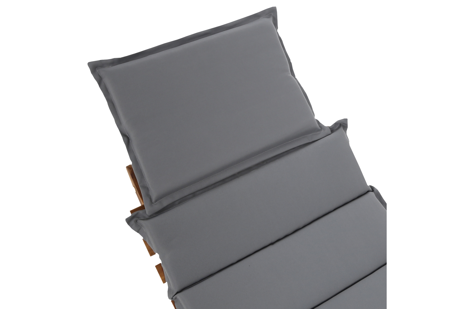 Leżanka ogrodowa drewniana Akacja Lux z poduszką