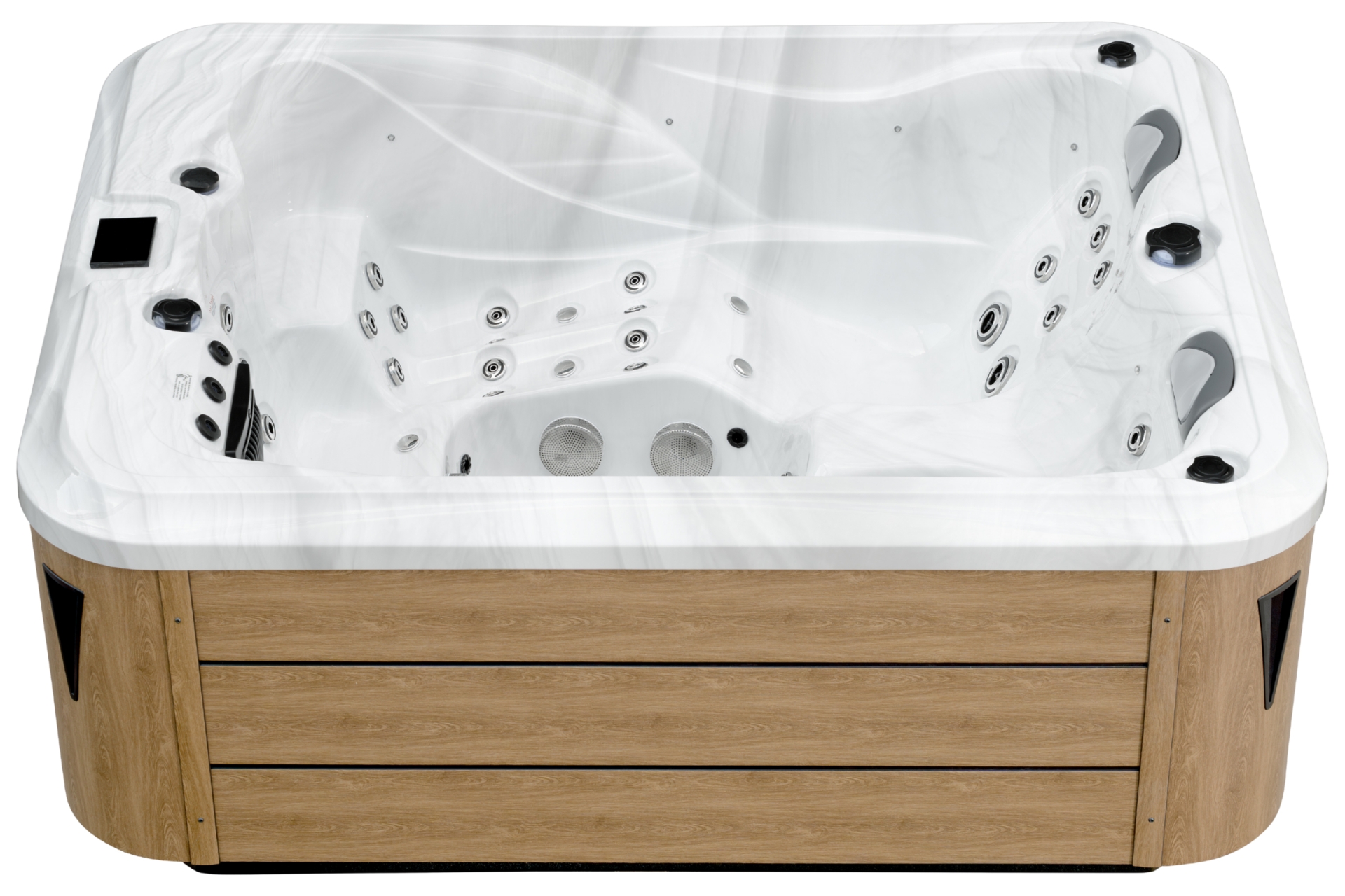 Wanna ogrodowa z hydromasażem Aquess Nevara 2752 3-osobowa Brown