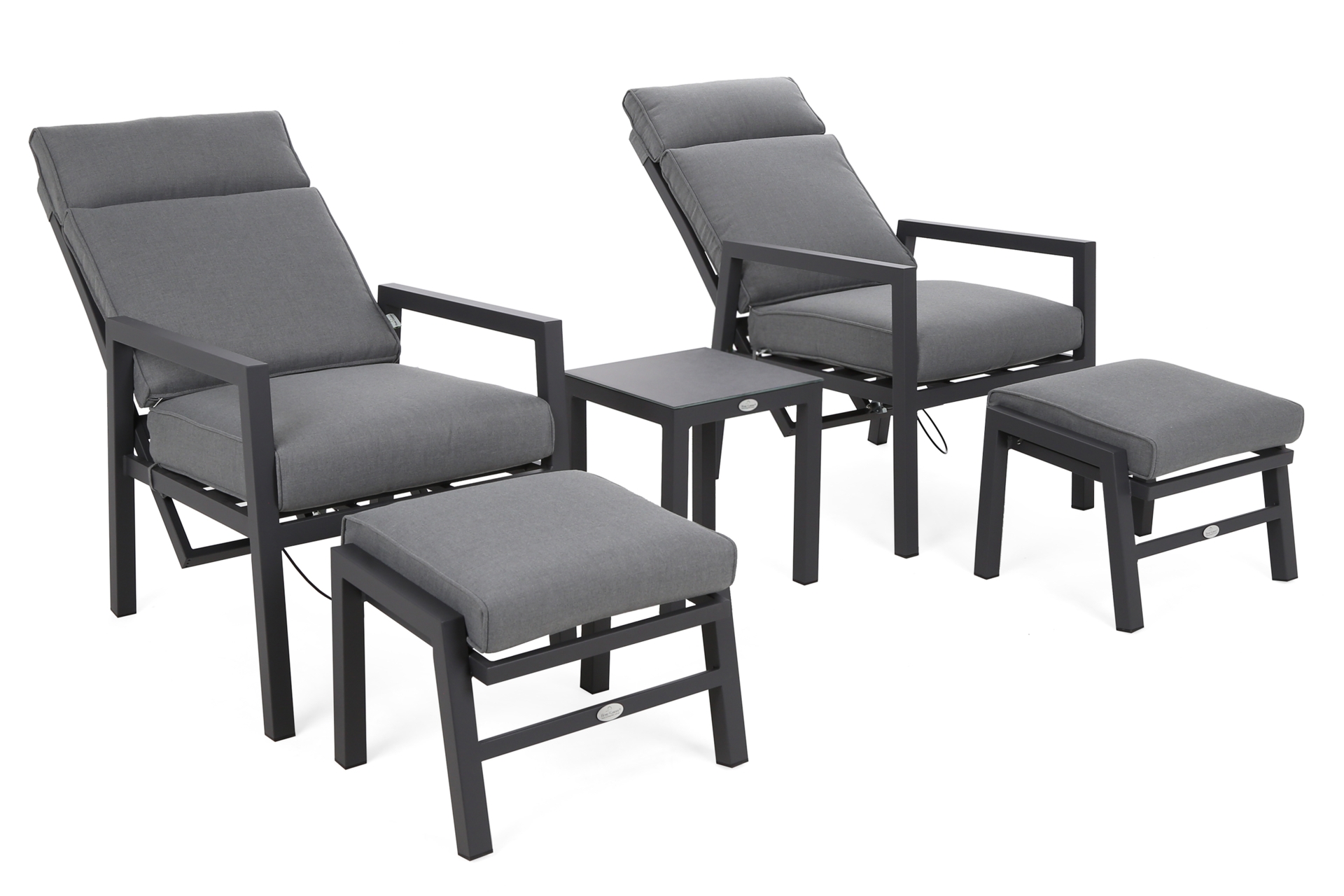 Meble ogrodowe aluminiowe Morton Dark Grey / Grey