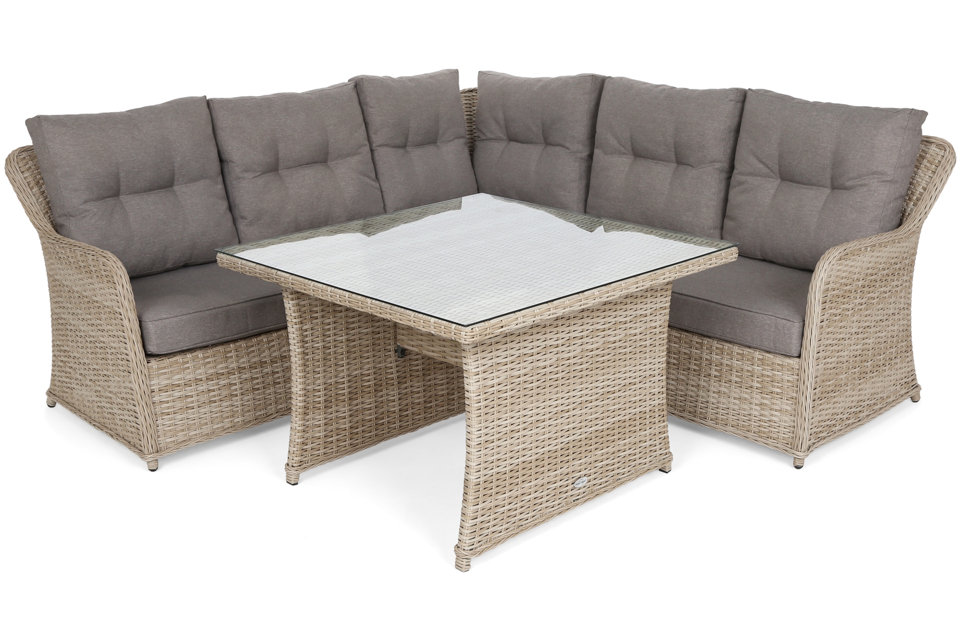 Narożny zestaw mebli ogrodowych Bergamo Beige / Beige Melange