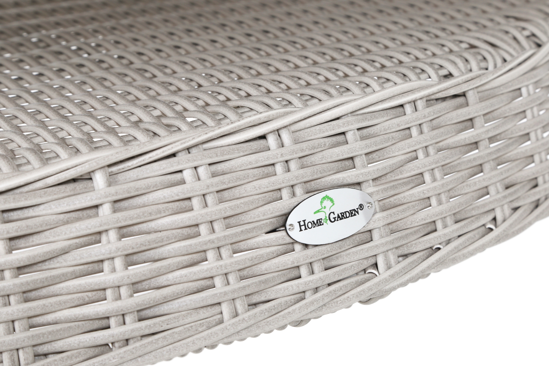 Meble ogrodowe technorattanowe Bristol Round Elegant 150 cm White / Grey - białe - dla 6 osób Meble ogrodowe technorattanowe Bristol Round Elegant 150 cm White / Grey 6+1