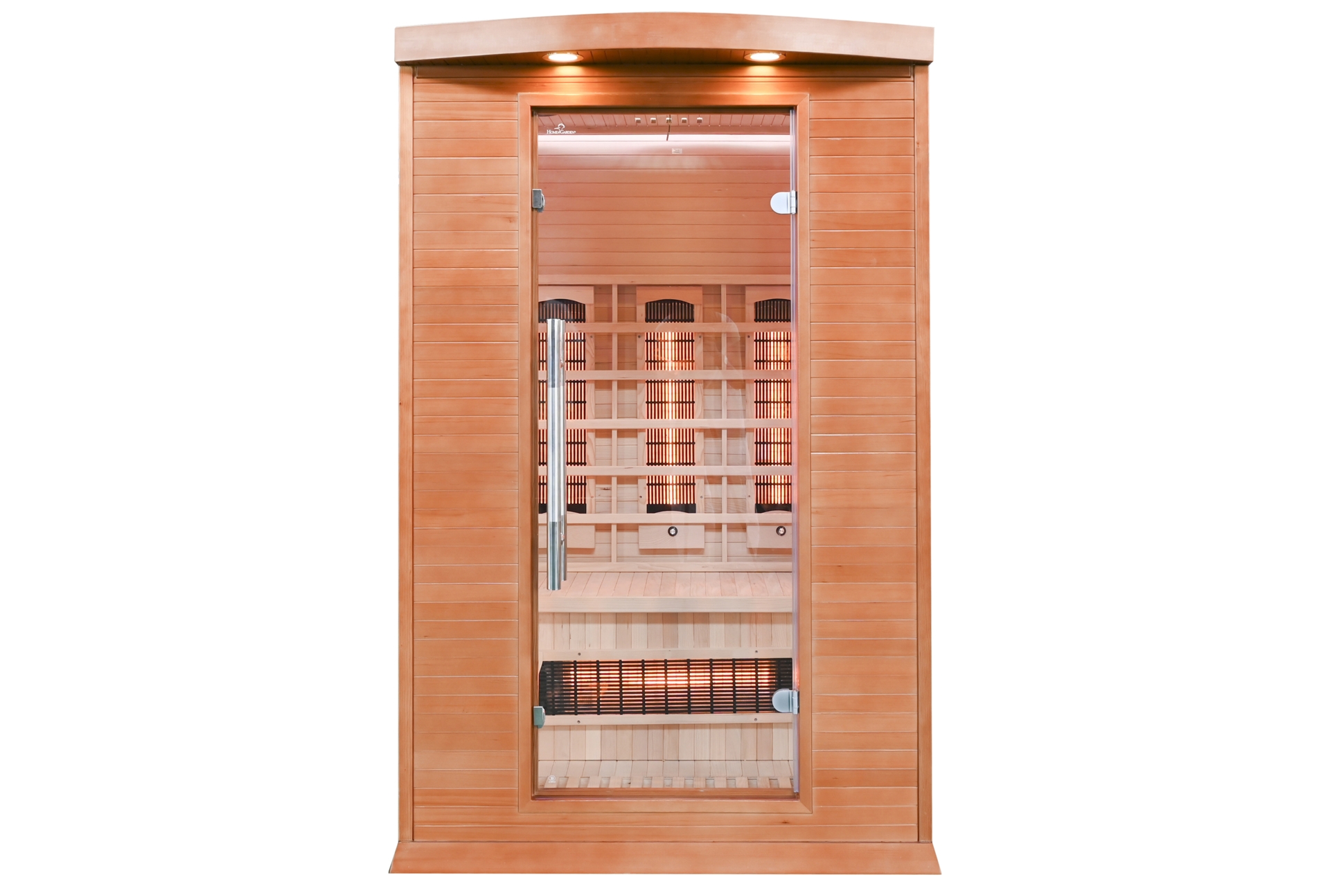 Sauna infrared Nordum Classic 2-osobowa WiFi brązowa - z panelami solnymi - z koloroterapią Sauna infrared Nordum Classic 2-osobowa WiFi brązowa