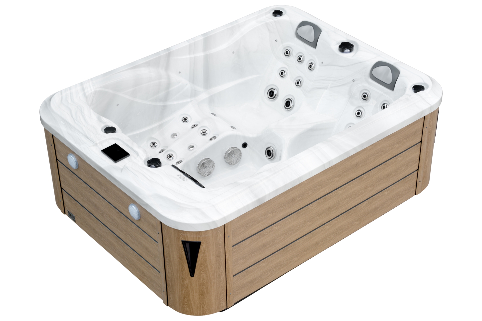 Wanna ogrodowa z hydromasażem Aquess Nevara 2752 3-osobowa Brown