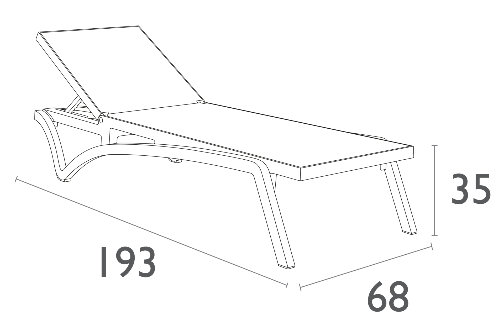 Leżak ogrodowy Siesta Pacific White / White