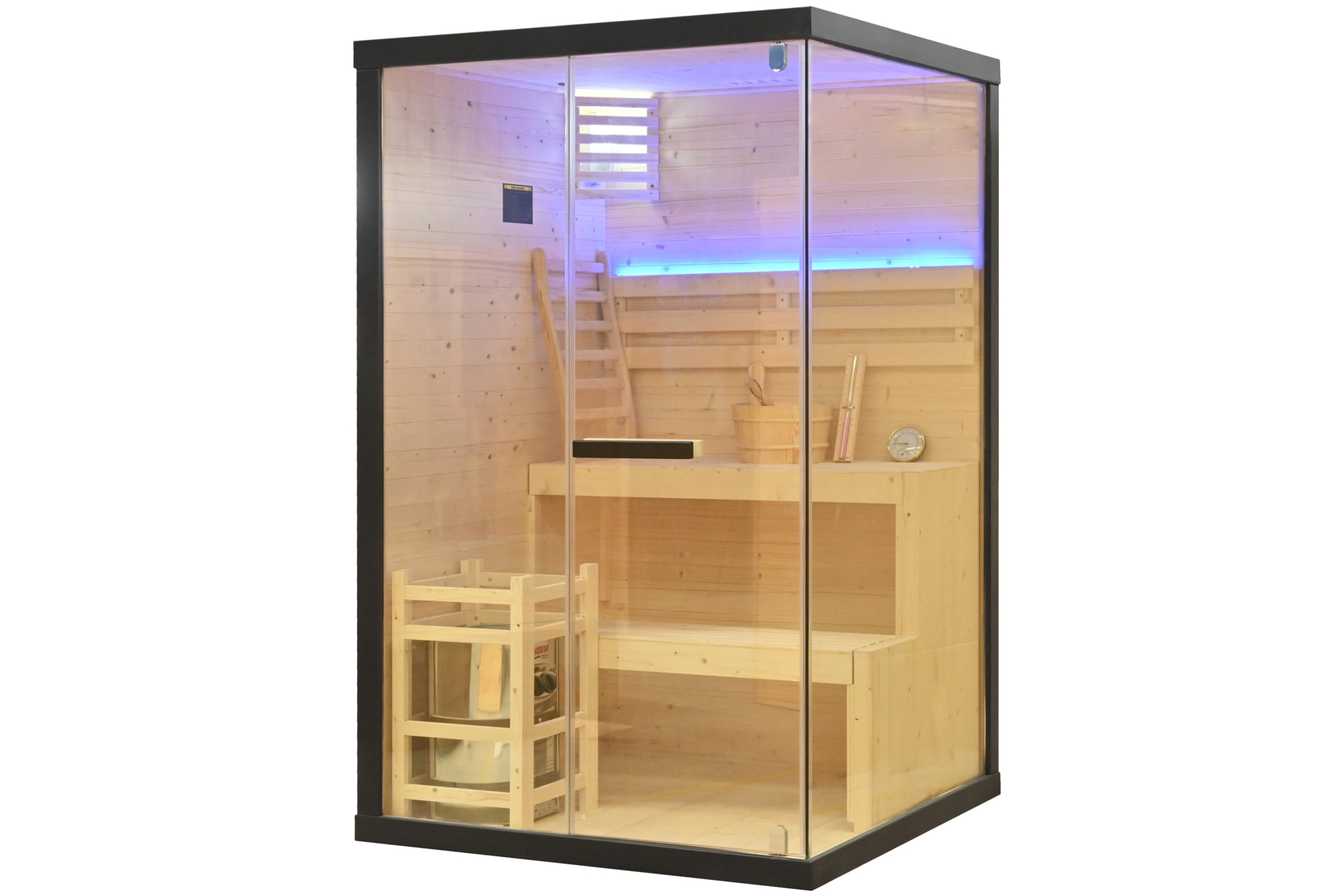 Sauna fińska narożna Nordum Basic P 2-osobowa czarna