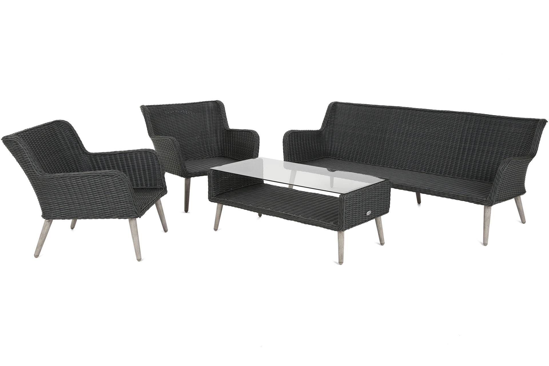 Meble ogrodowe technorattanowe Almeria Grey / Grey Melange