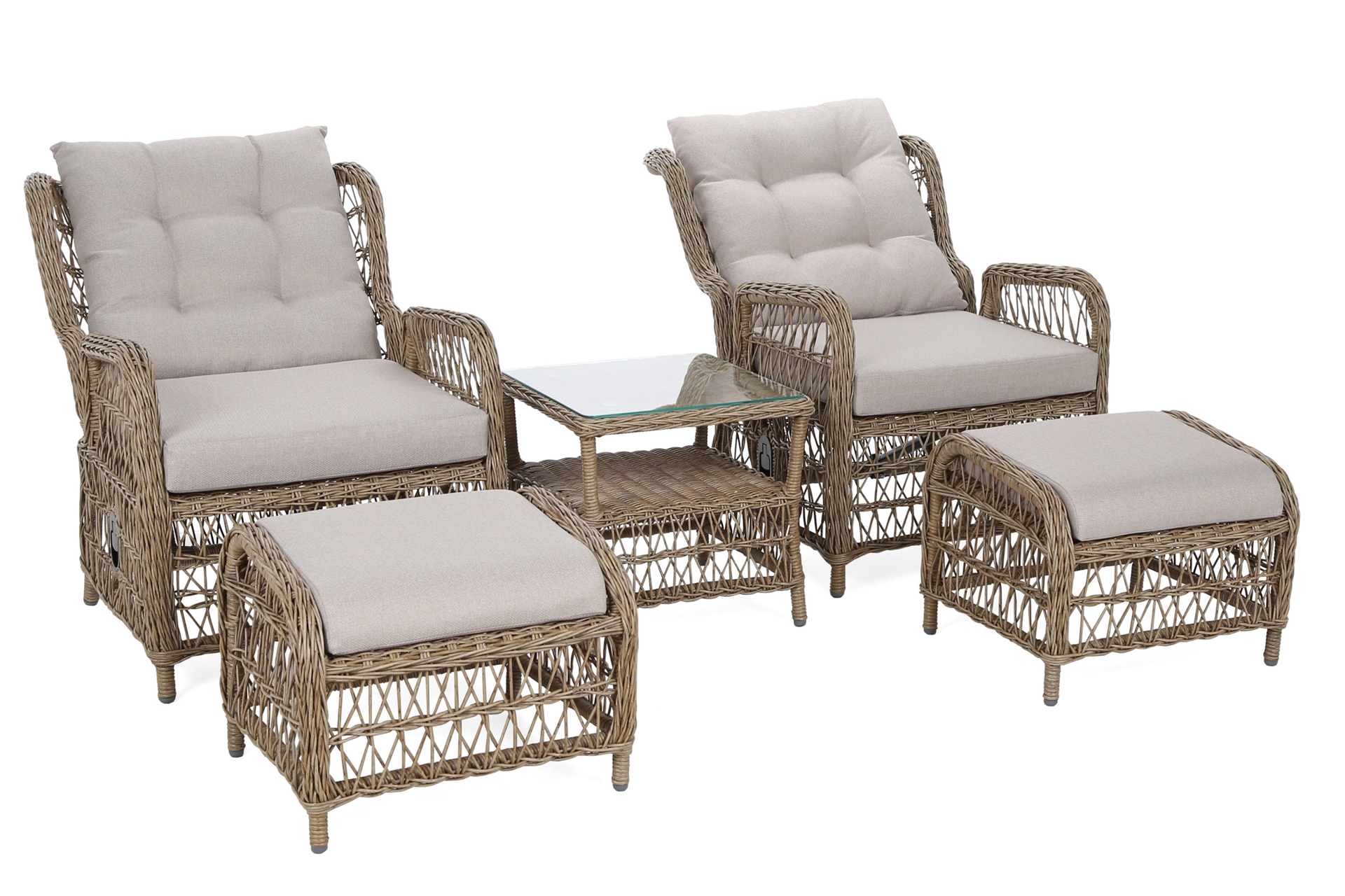 Meble ogrodowe technorattanowe Corfu Natural / Beige