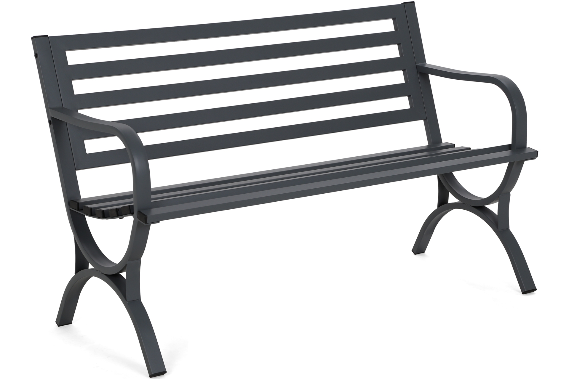 Ławka ogrodowa metalowa Simple szara Ławka ogrodowa metalowa Simple Grey
