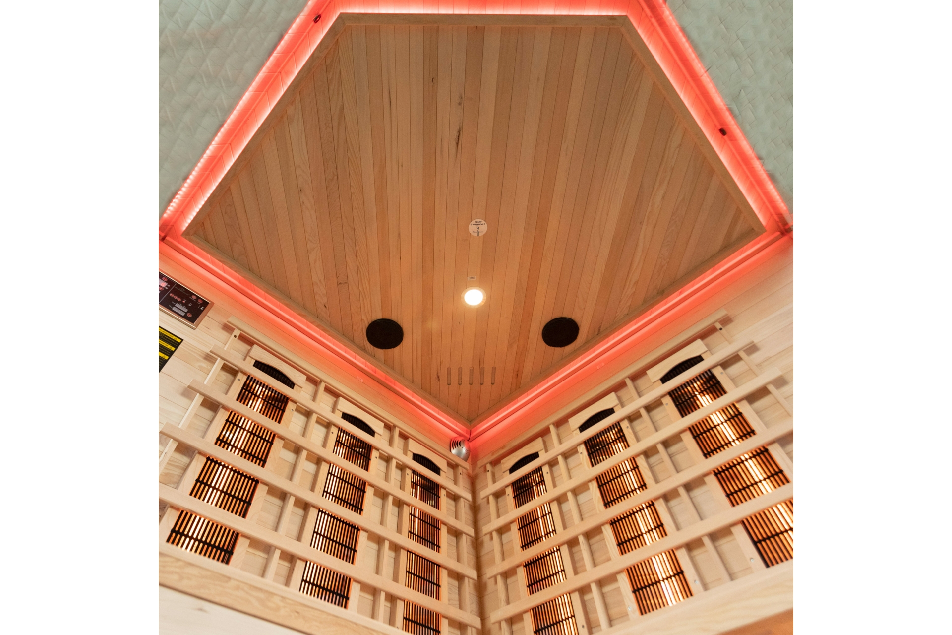 Sauna infrared narożna Nordum Solea 4-osobowa naturalna