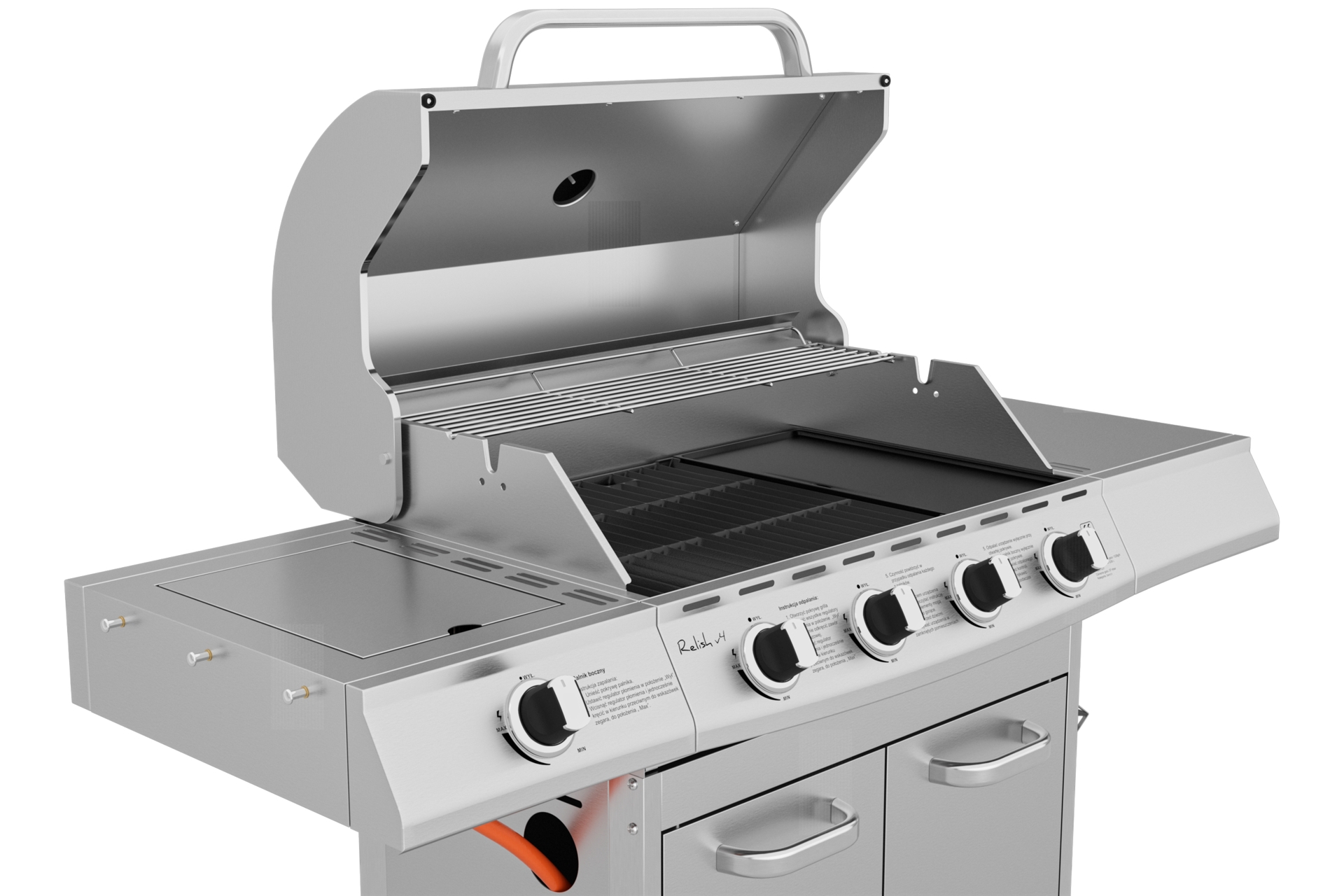 Grill gazowy Köler Relish V4 - srebrny - 17,2 kW Grill gazowy Köler Relish V4 Silver