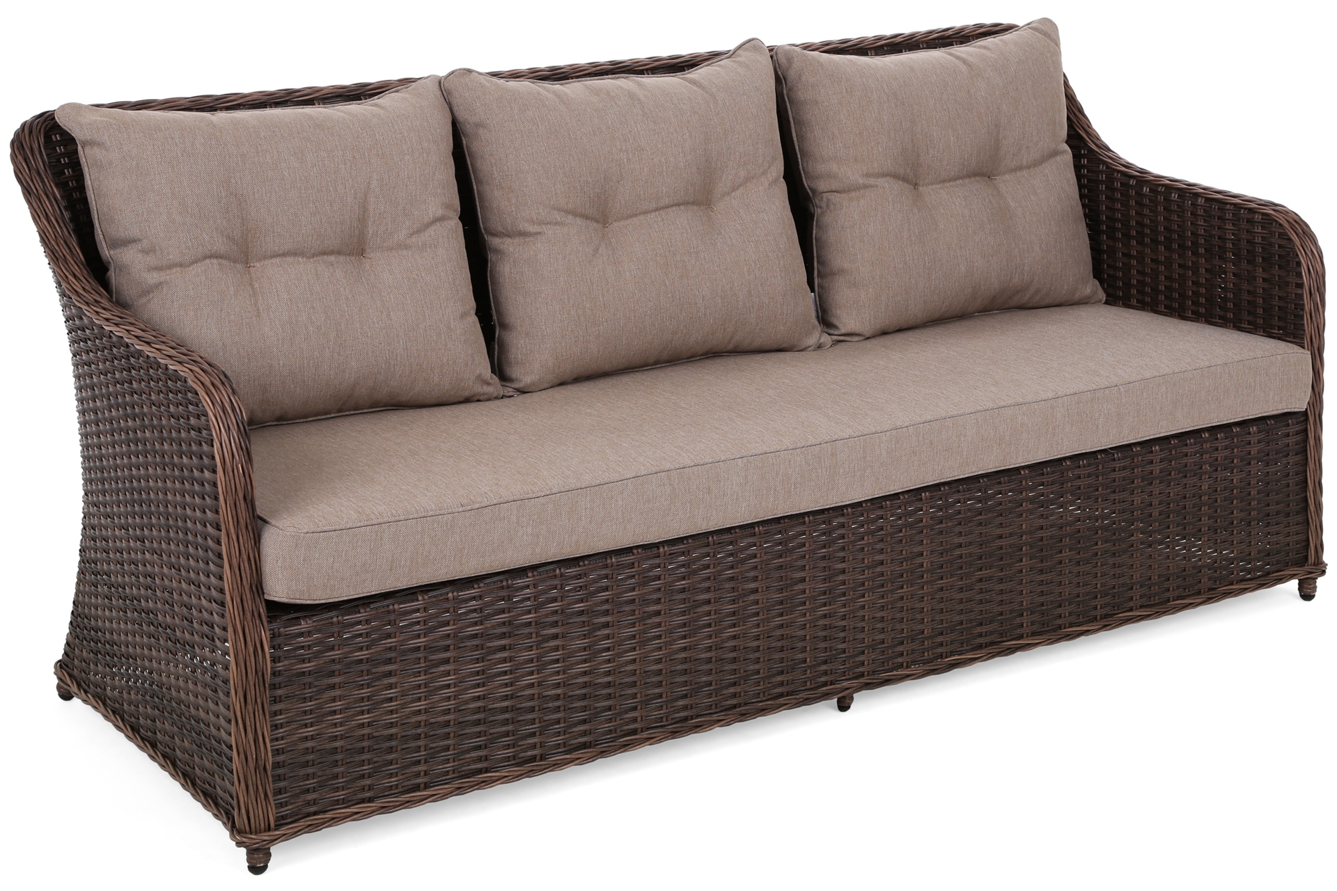 Meble ogrodowe technorattanowe Bergamo Elegant Brown Mat / Brown Melange