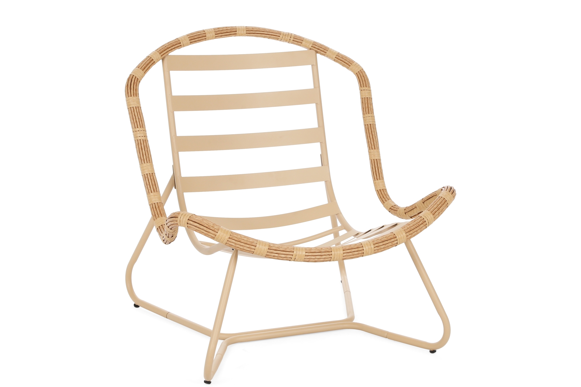 Meble ogrodowe technorattanowe Palermo Round Beige / Light Grey