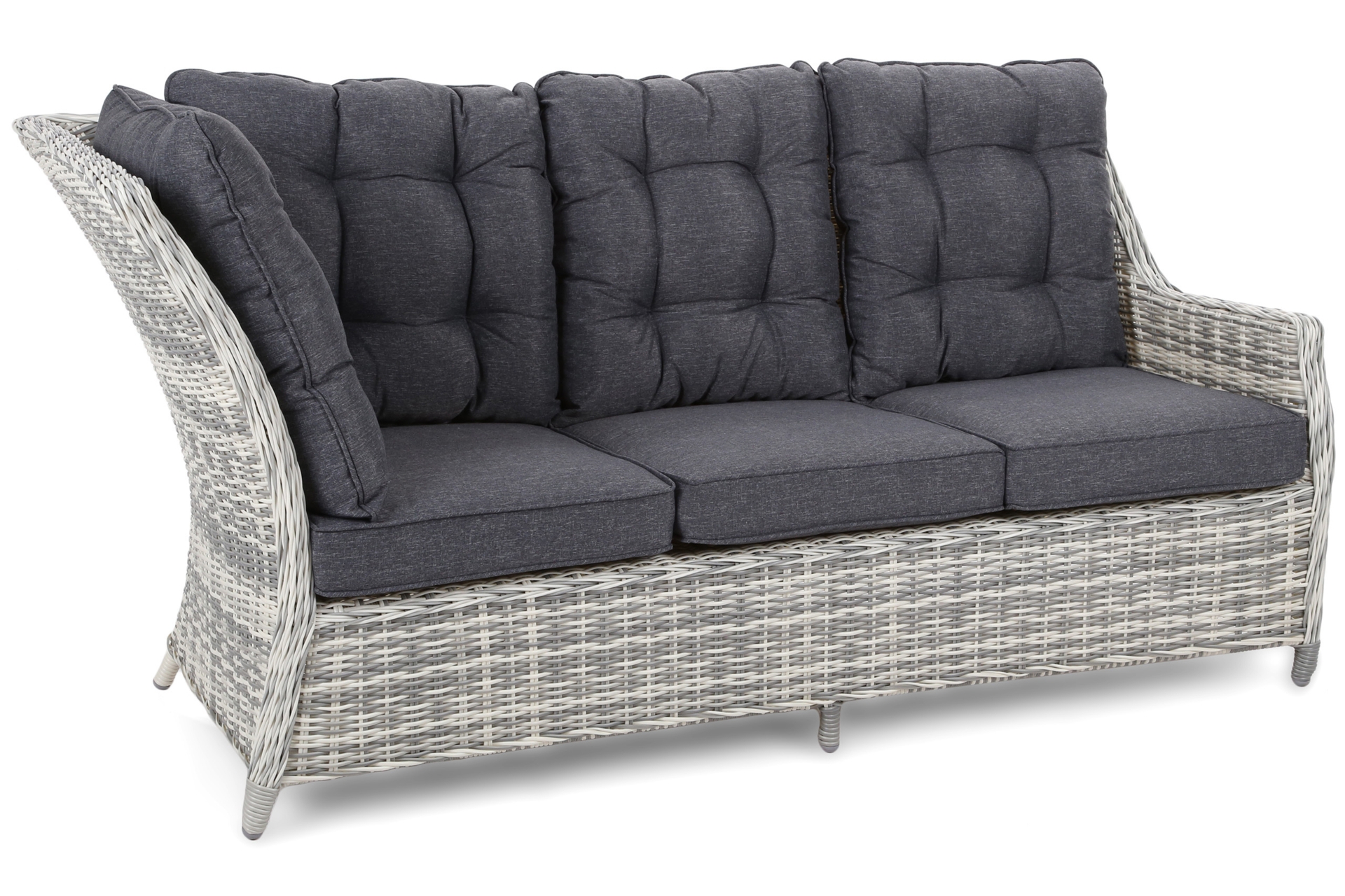 Narożny zestaw mebli ogrodowych prawy Alicante Light Grey / Grey Melange