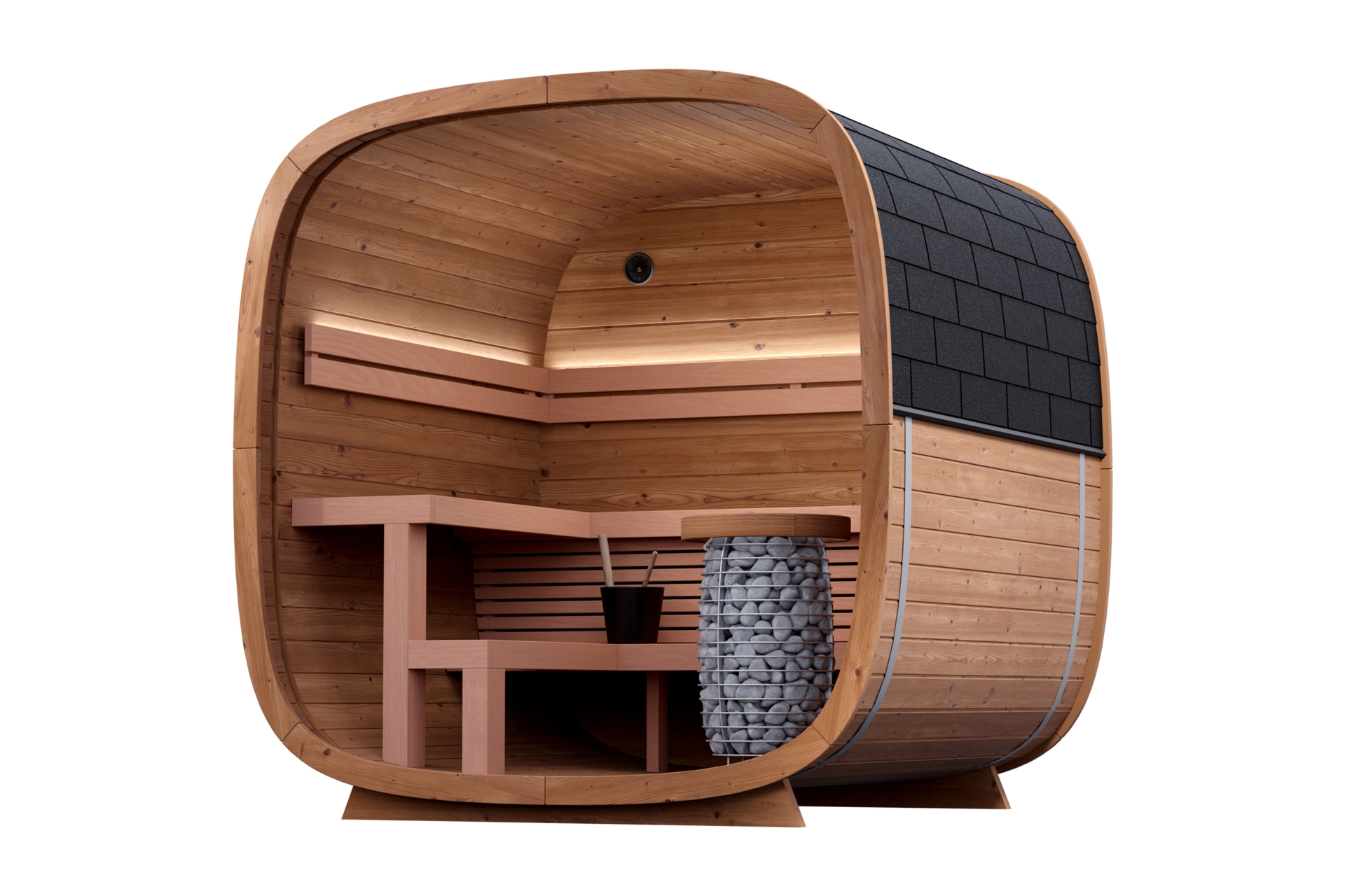 Sauna fińska zewnętrzna Leil® Saunas Dice Solo 5-osobowa